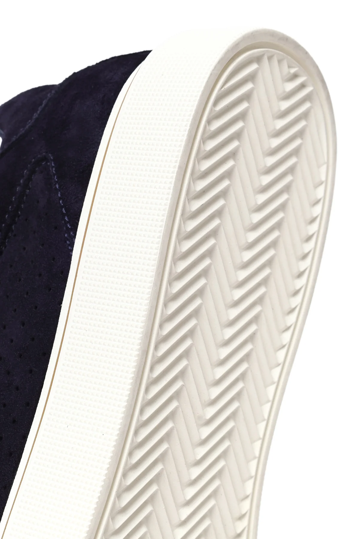 Erkek Lacivert Bağcıklı Kalın Tabanlı Süet Deri Sneaker - Image 8