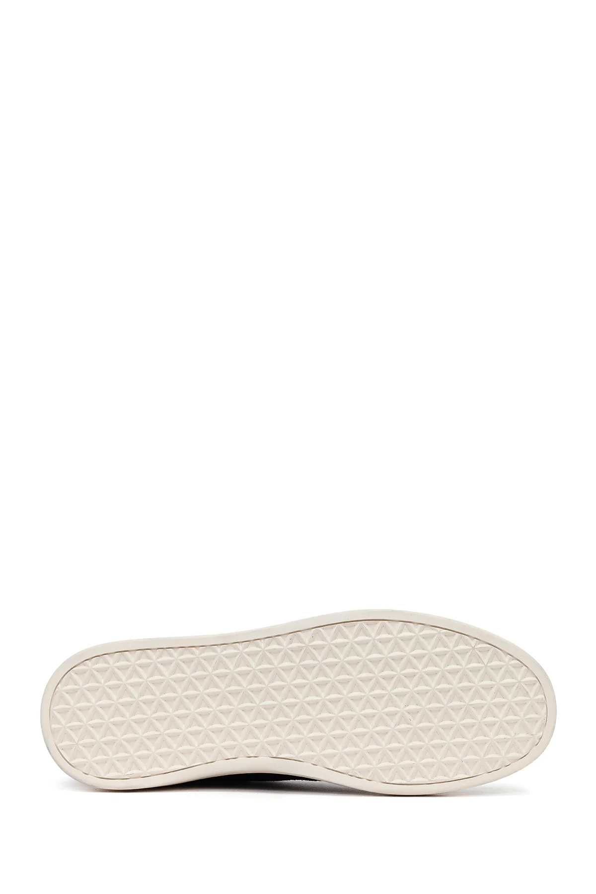 Erkek Lacivert Bağcıklı Kalın Tabanlı Süet Deri Sneaker - Image 5