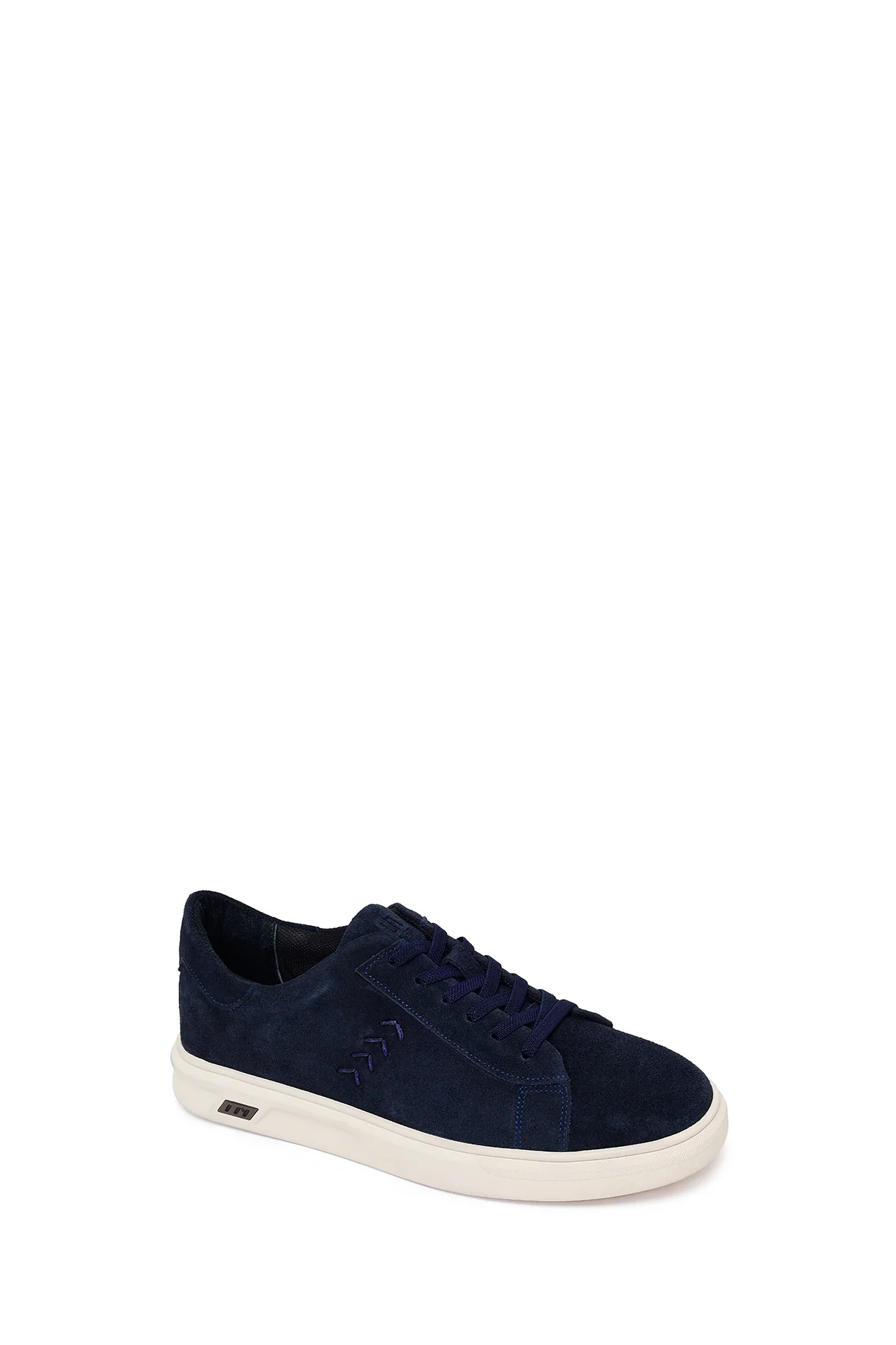 Erkek Lacivert Bağcıklı Kalın Tabanlı Süet Deri Sneaker - Image 7