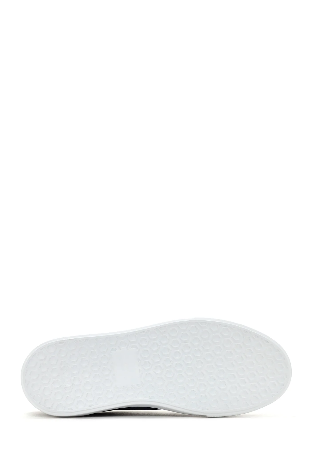Erkek Lacivert Bağcıklı Nubuk Deri Sneaker - Image 4