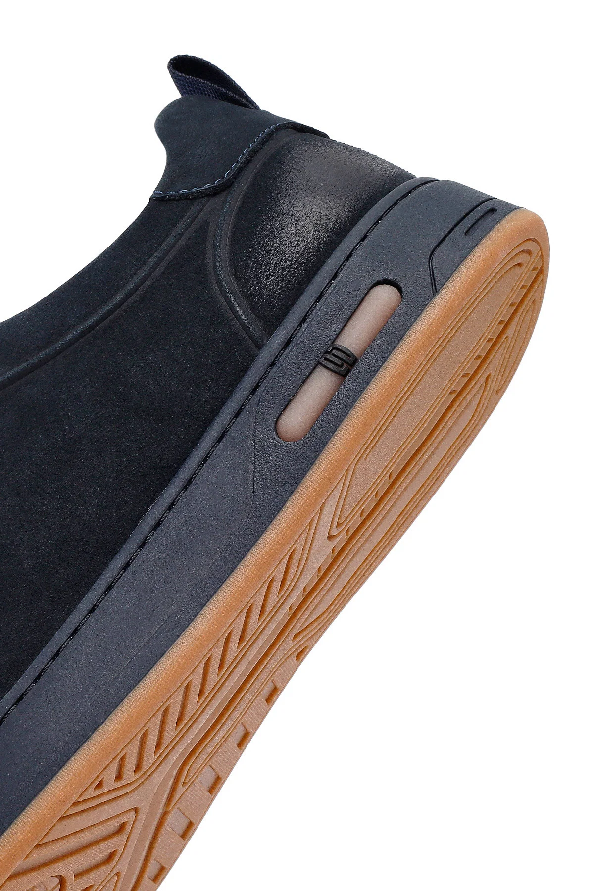 Erkek Lacivert Bağcıklı Nubuk Deri Sneaker - Image 8
