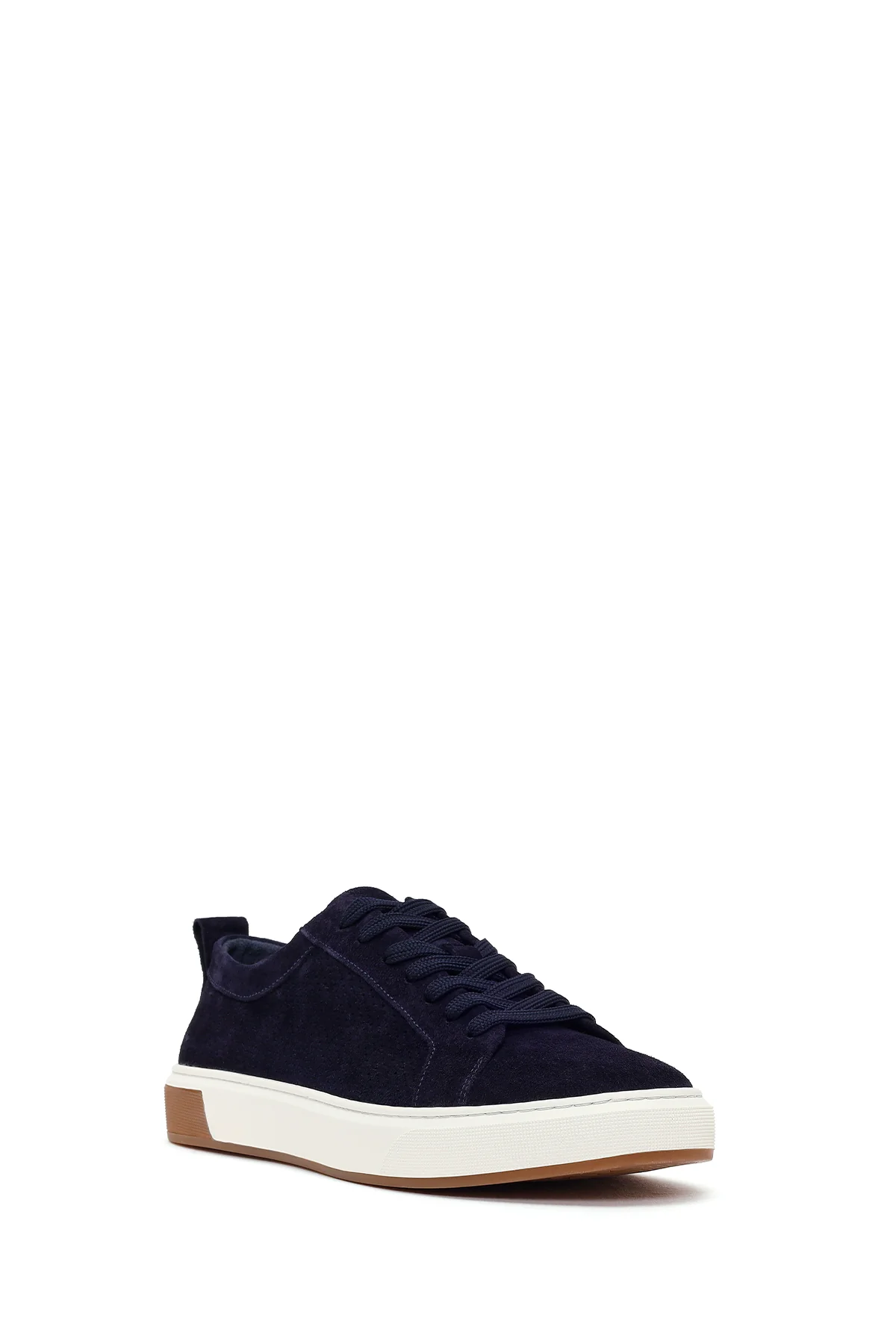 Erkek Lacivert Bağcıklı Süet Deri Sneaker - Image 7