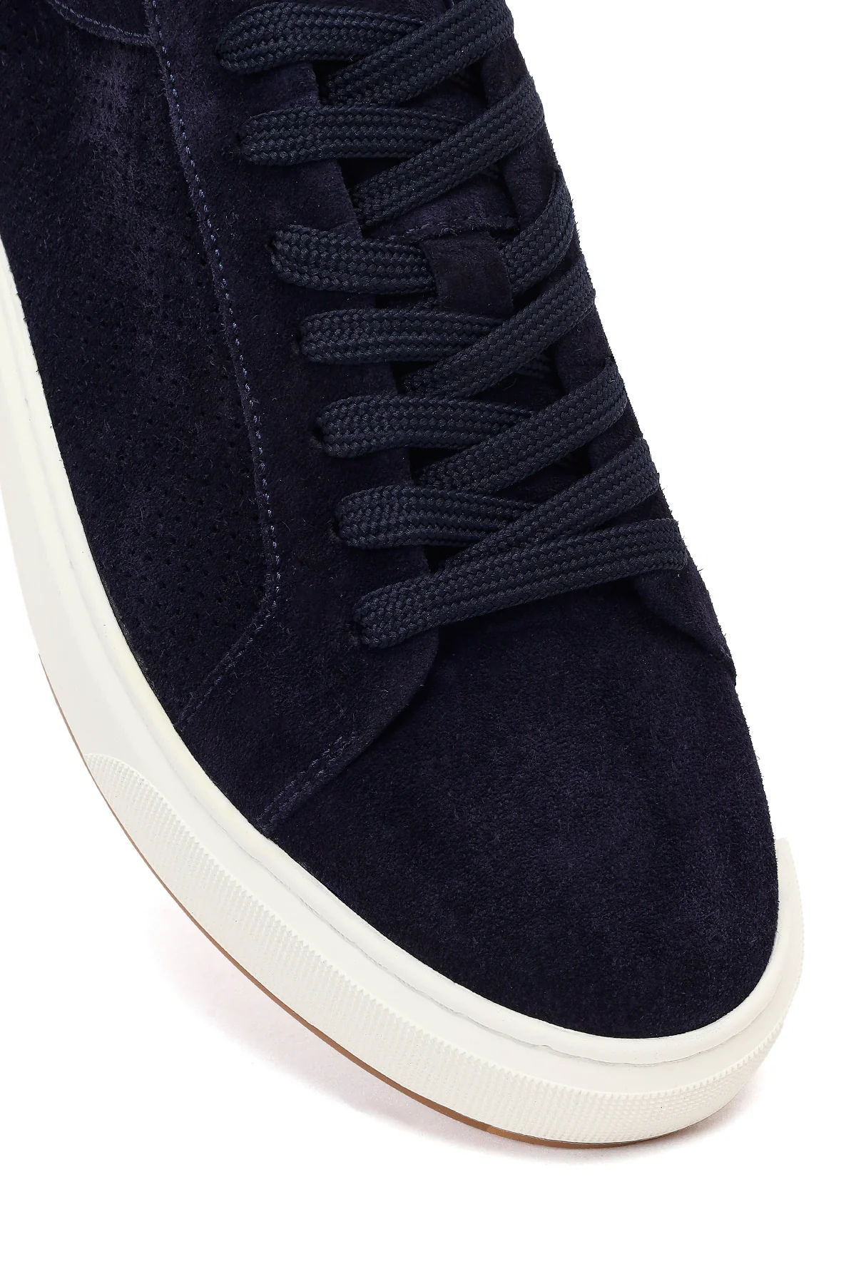 Erkek Lacivert Bağcıklı Süet Deri Sneaker - Image 9
