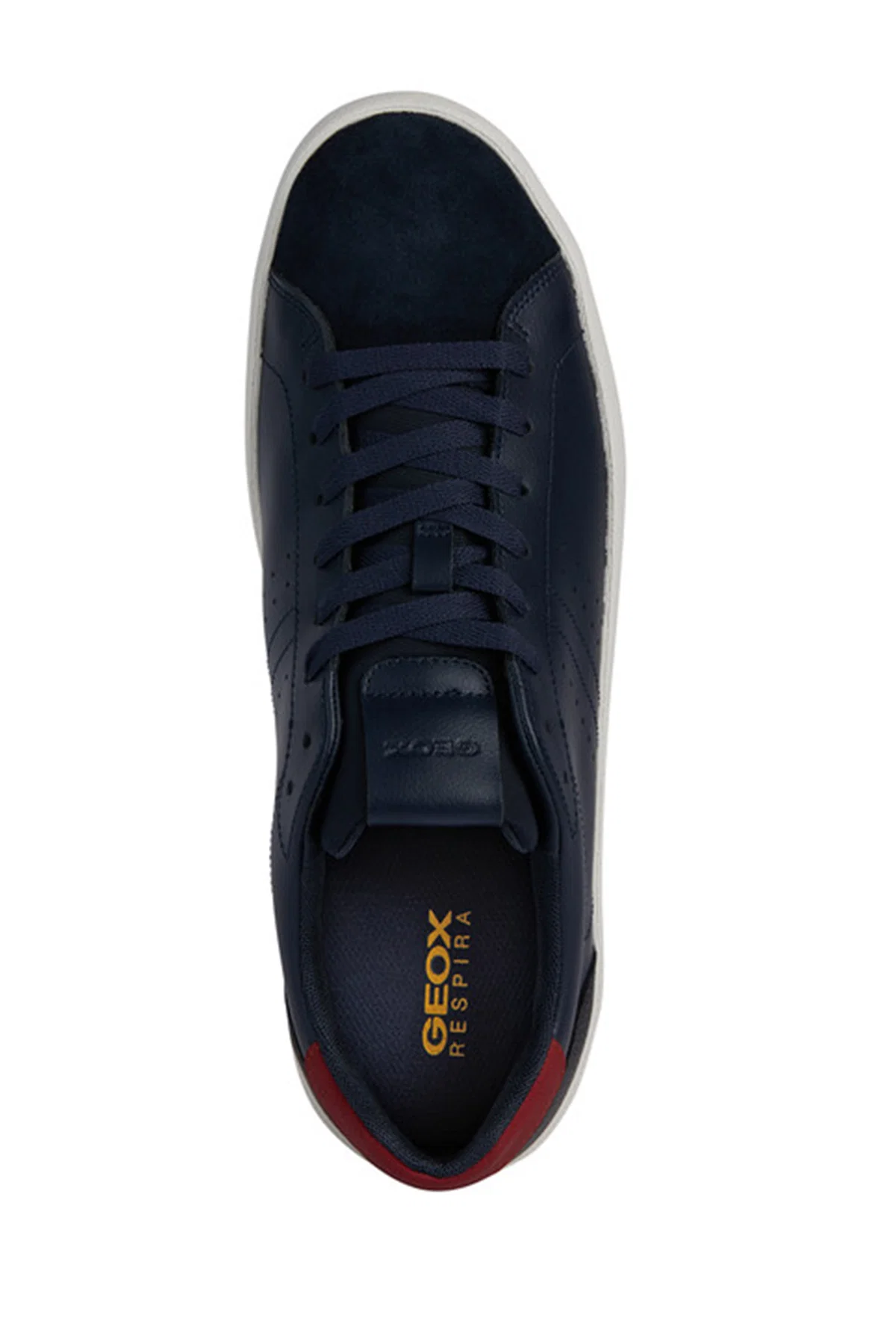 Geox Erkek Lacivert Affıle Bağcıklı Deri Sneaker - Image 5
