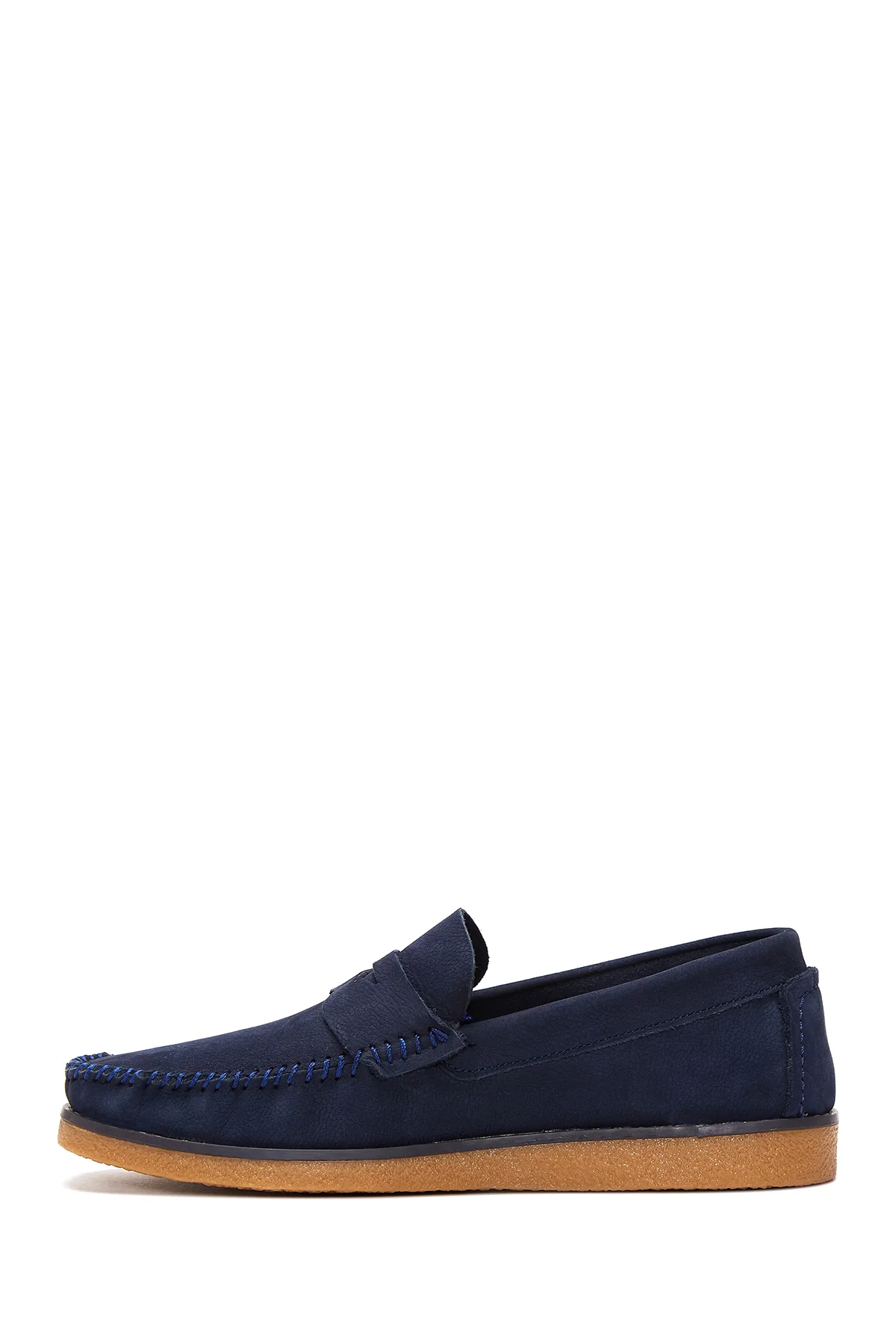 Erkek Lacivert Deri Casual Loafer - Image 2