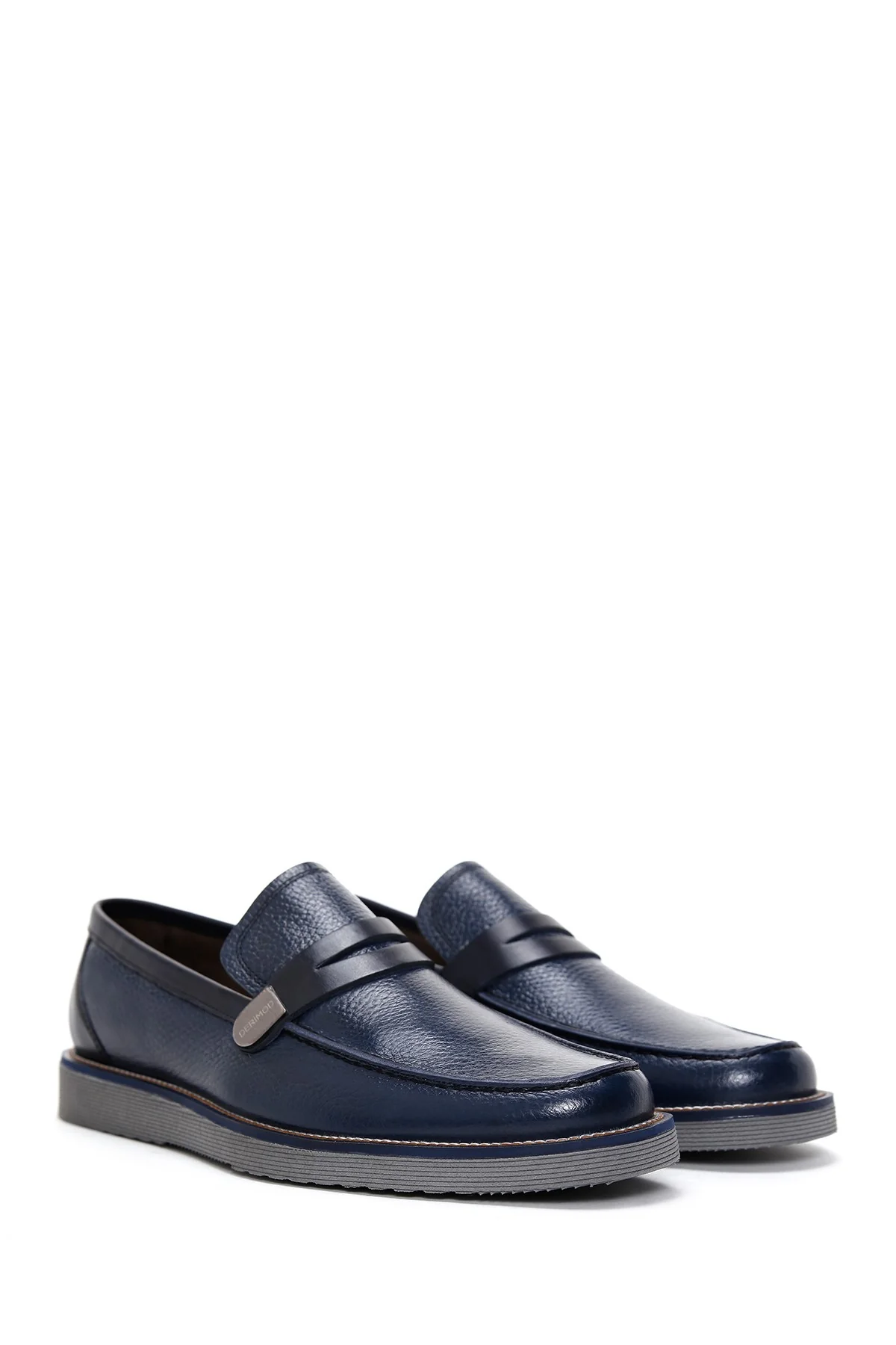 Erkek Lacivert Deri Casual Loafer - Image 3