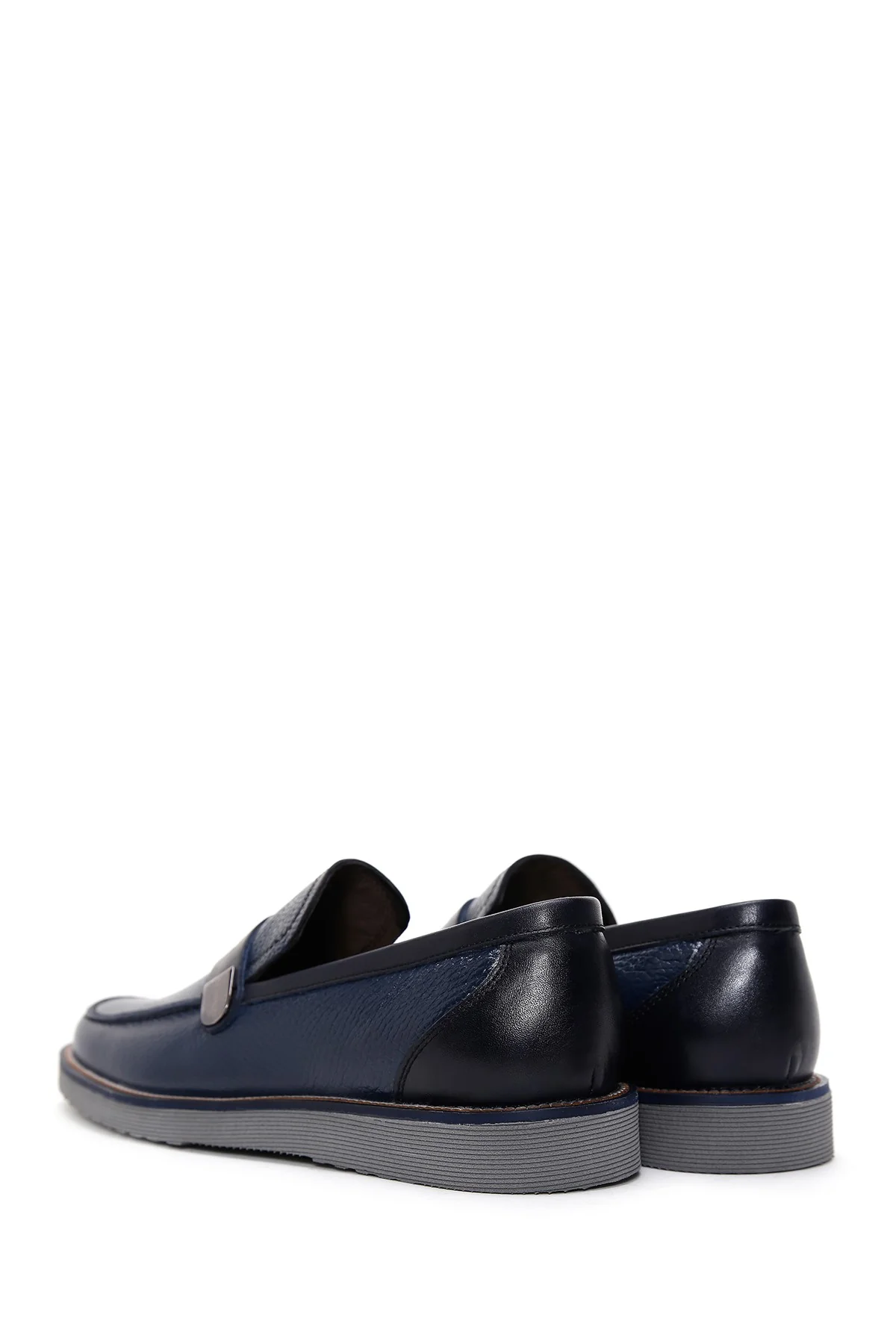 Erkek Lacivert Deri Casual Loafer - Image 5