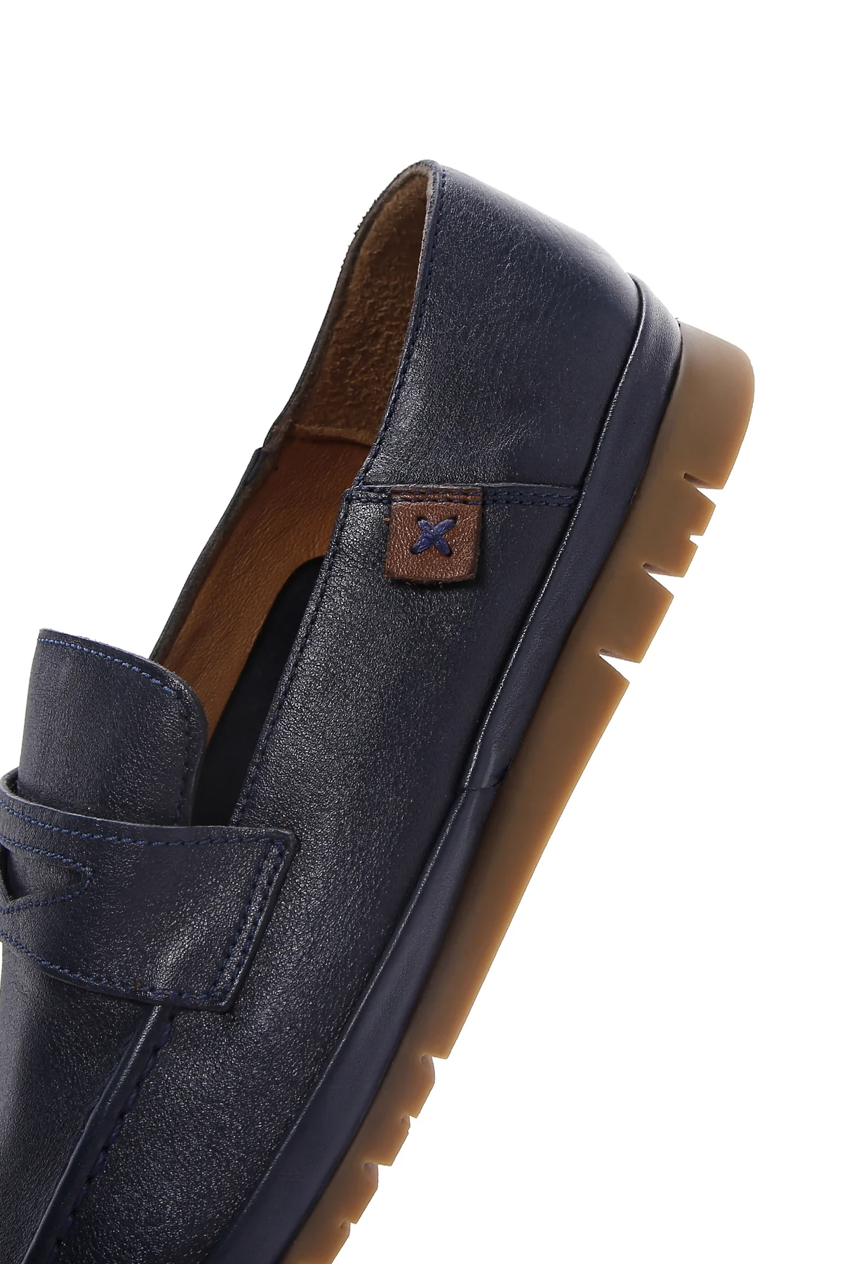 Erkek Lacivert Deri Casual Loafer - Image 7
