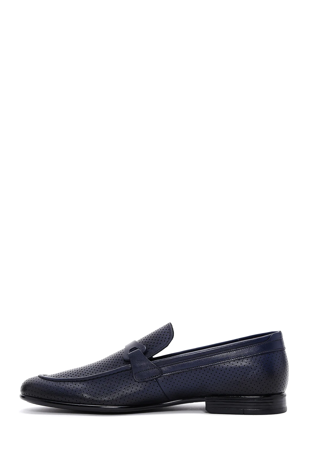 Erkek Lacivert Deri Casual Loafer - Image 2
