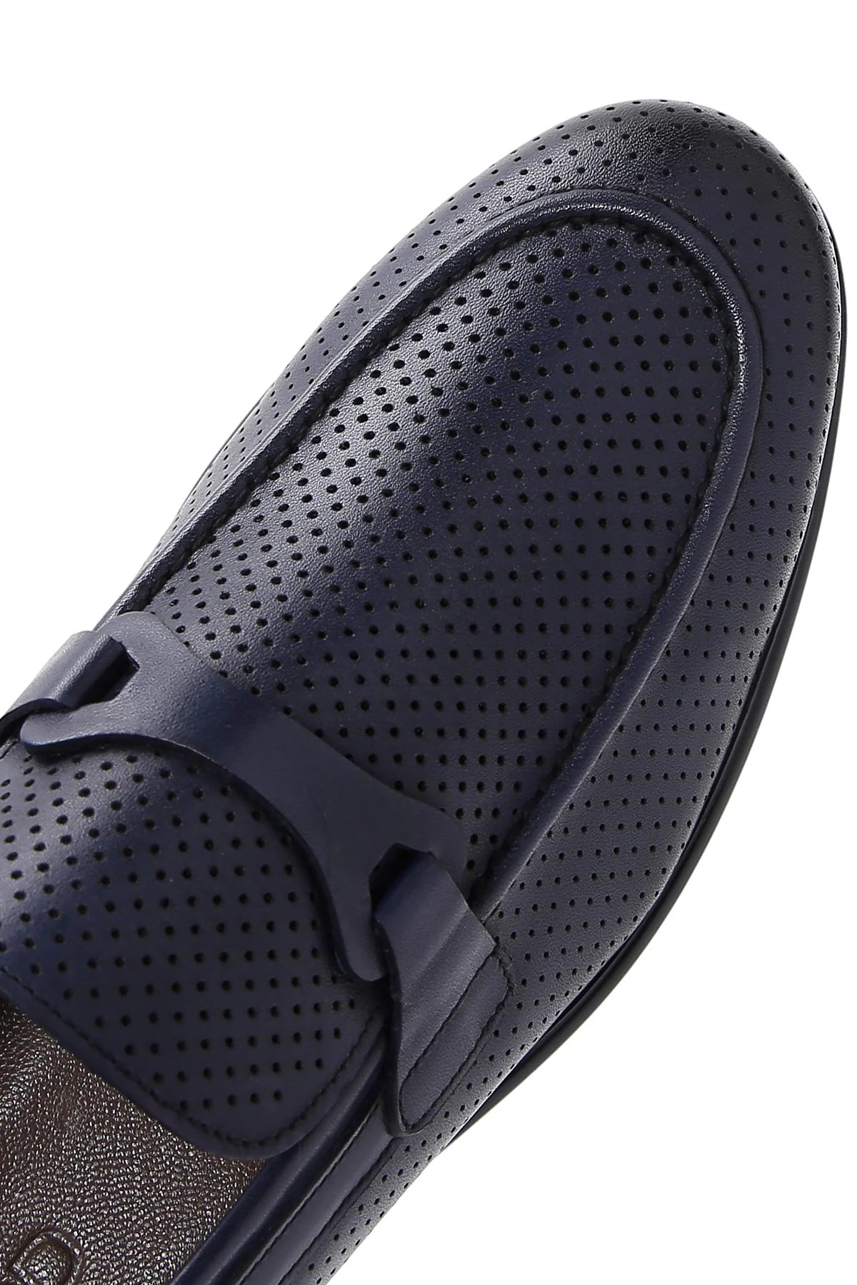 Erkek Lacivert Deri Casual Loafer - Image 8