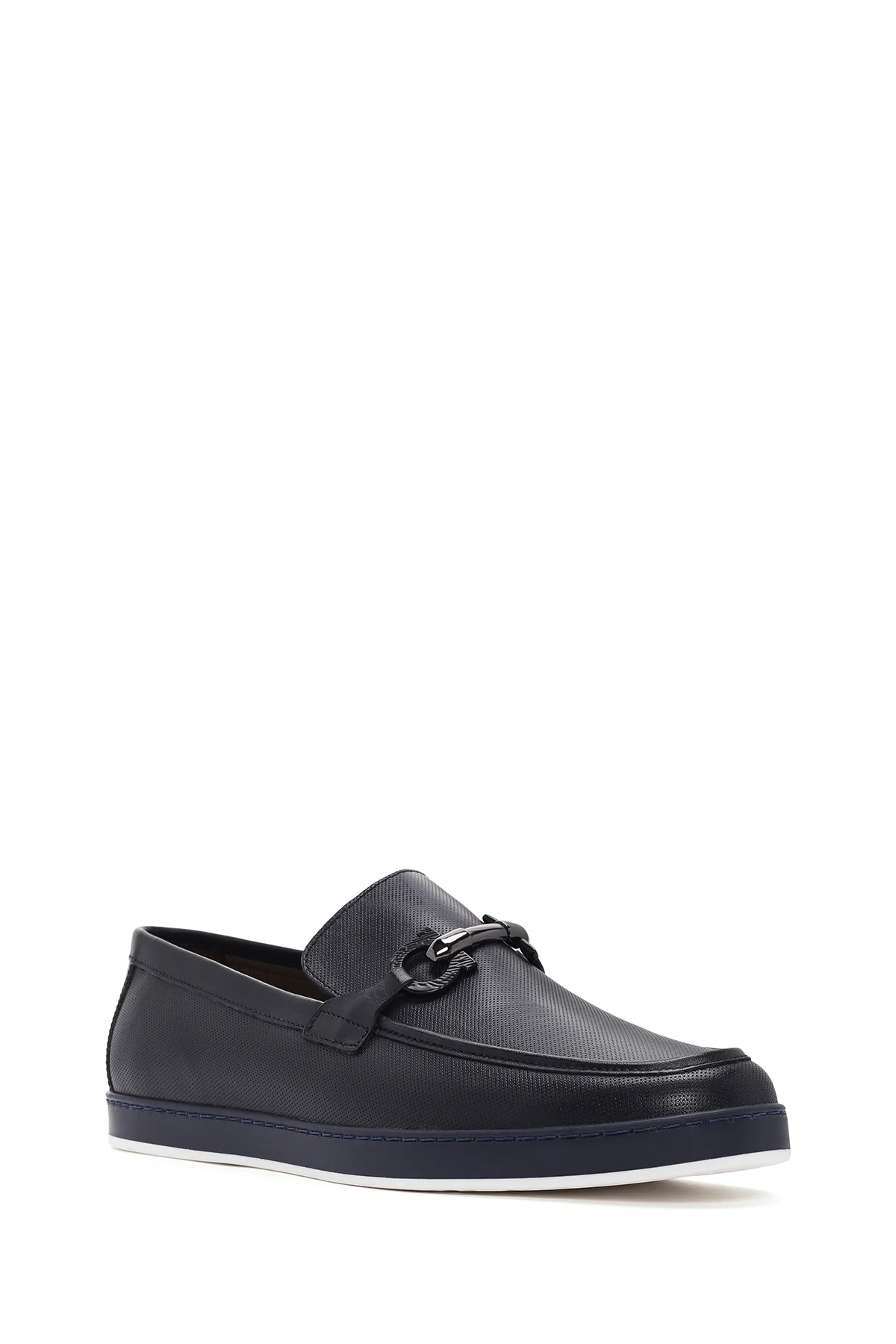Erkek Lacivert Deri Casual Loafer - Image 6