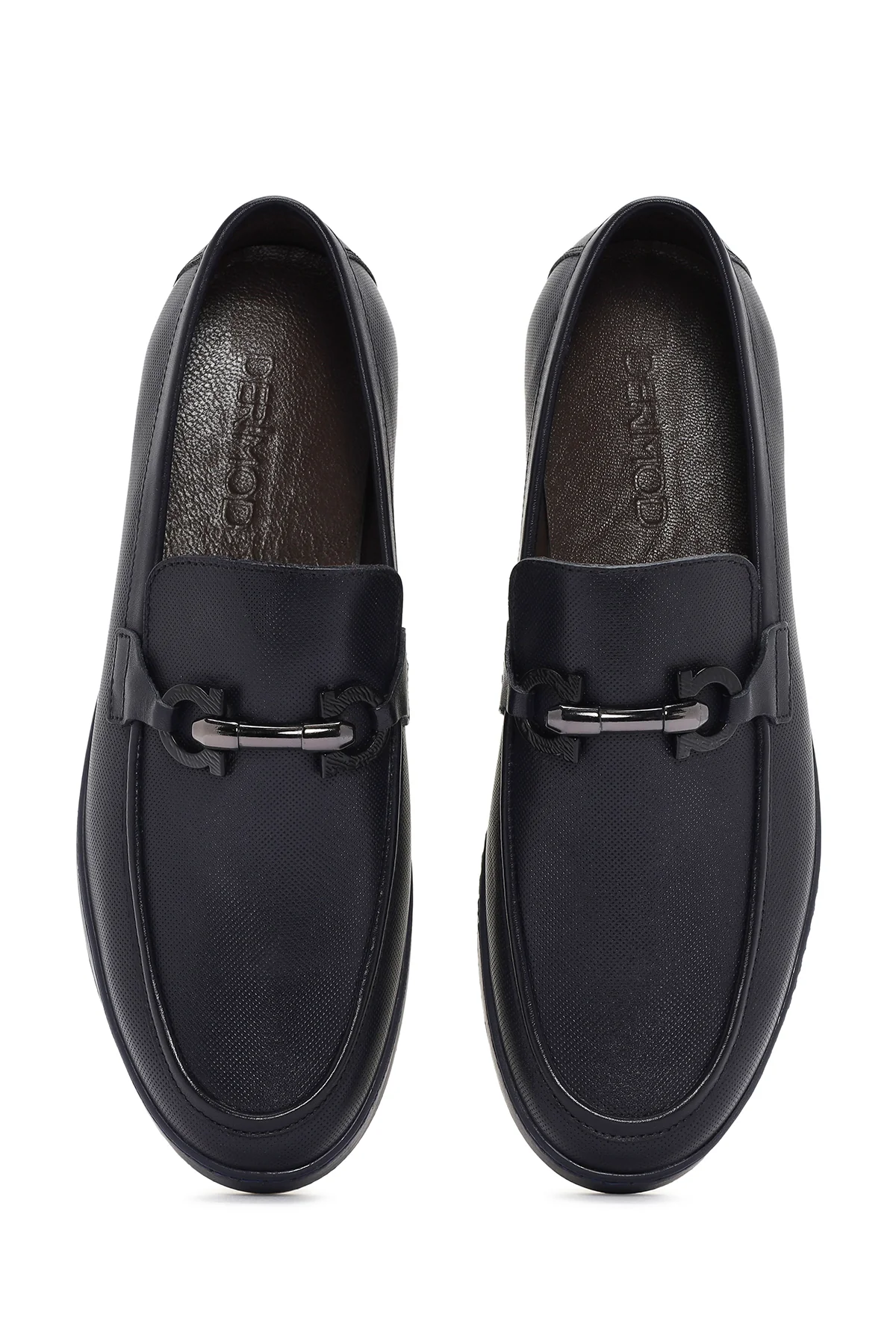 Erkek Lacivert Deri Casual Loafer - Image 7