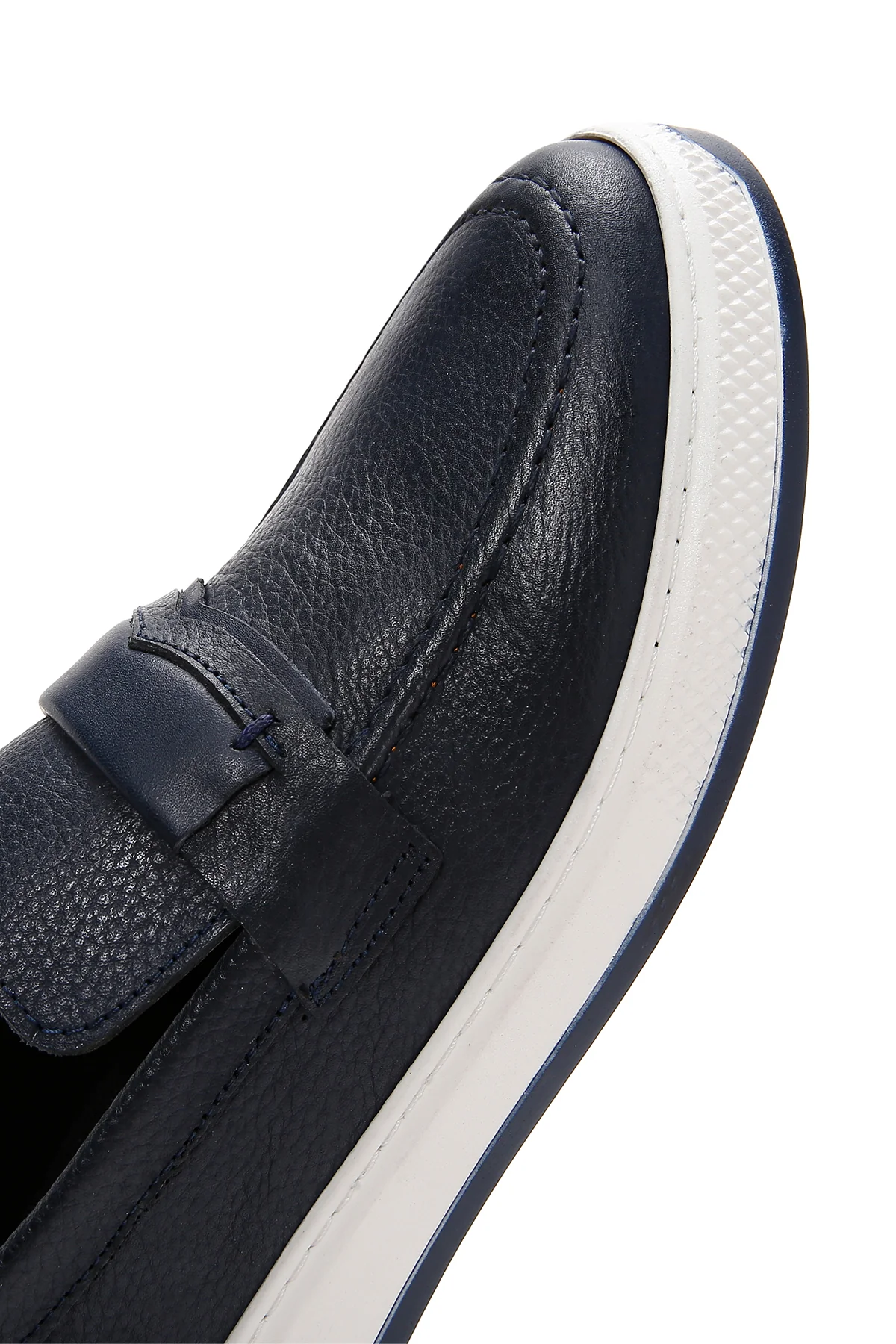 Erkek Lacivert Deri Casual Loafer - Image 7