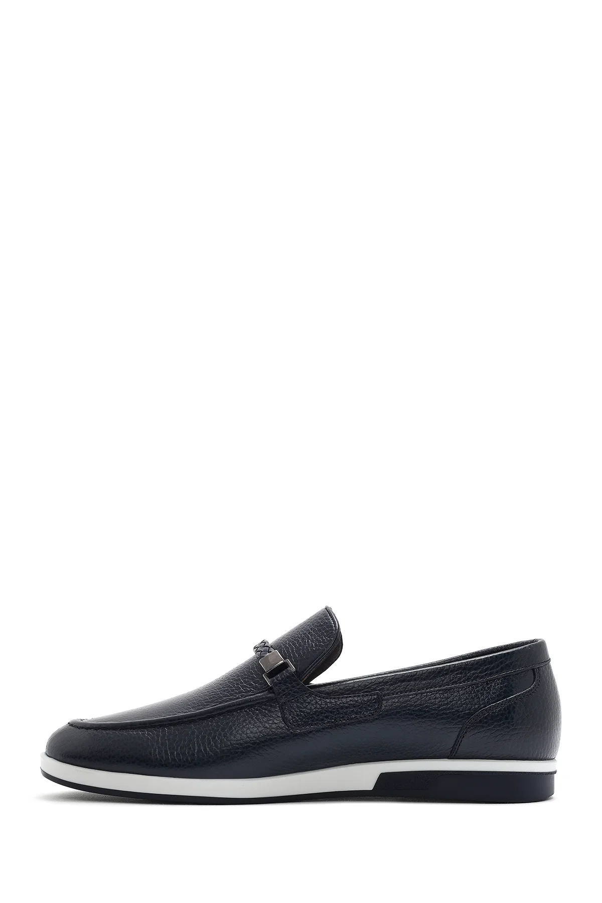 Erkek Lacivert Deri Casual Loafer - Image 2
