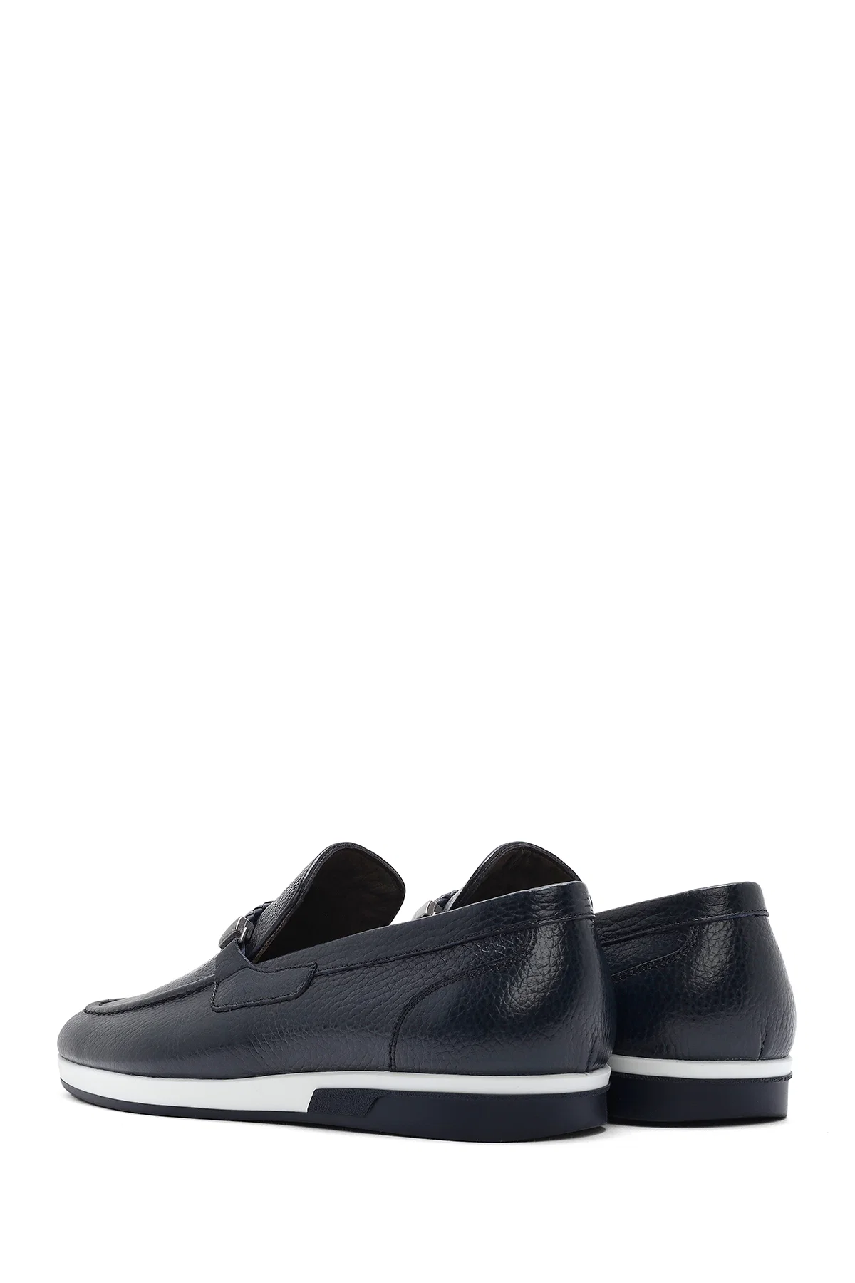 Erkek Lacivert Deri Casual Loafer - Image 5
