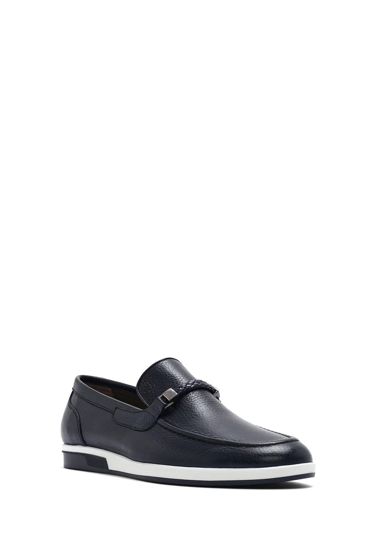 Erkek Lacivert Deri Casual Loafer - Image 7