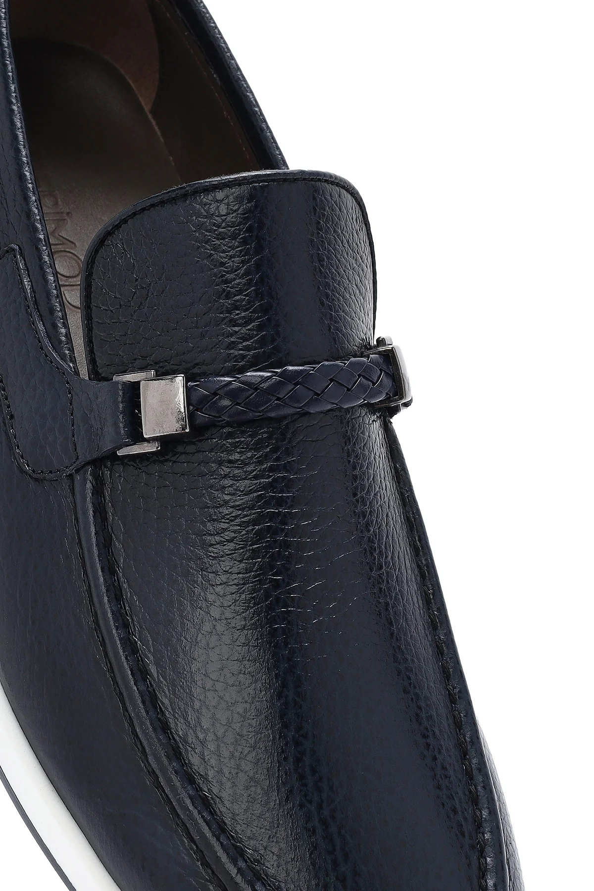 Erkek Lacivert Deri Casual Loafer - Image 9