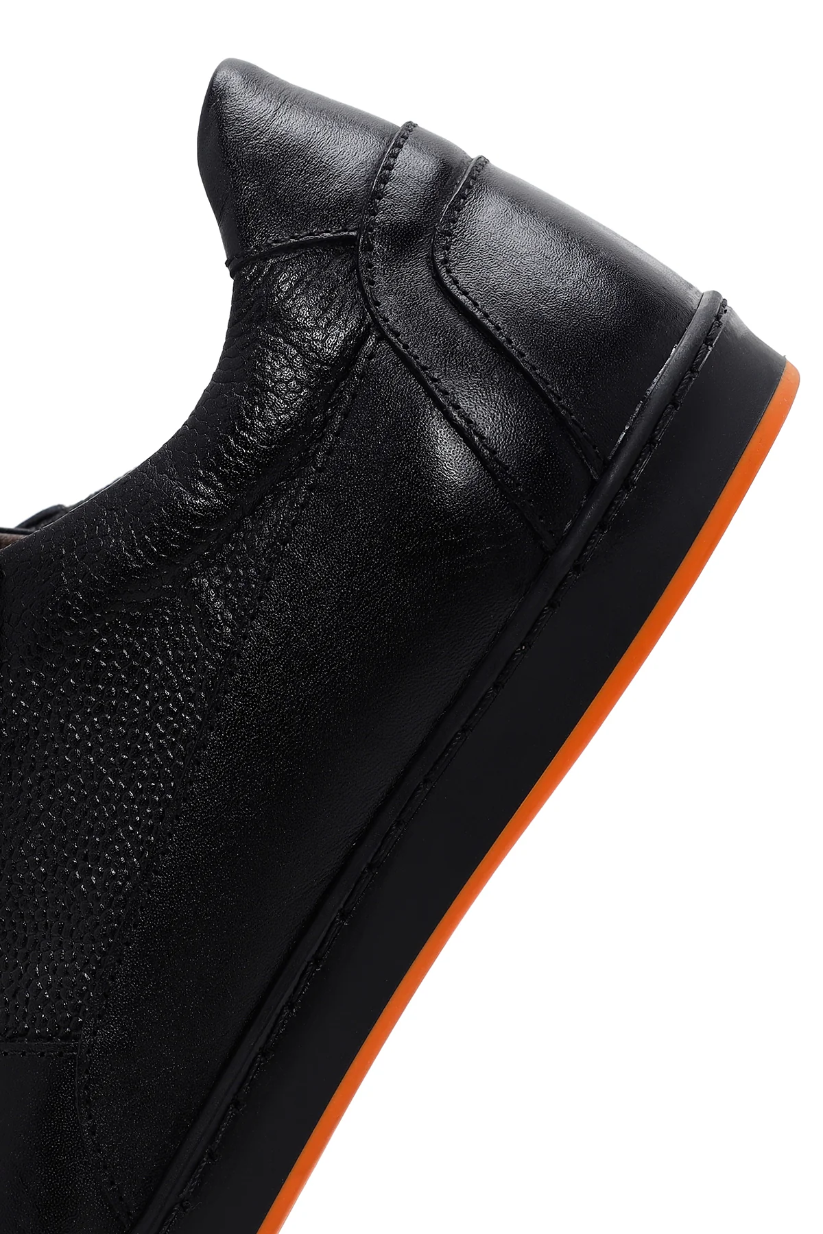 Erkek Lacivert Deri Casual Sneaker - Image 7