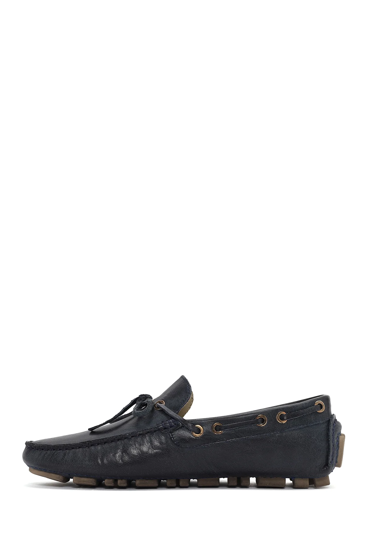Erkek Lacivert Deri Comfort Loafer - Image 2