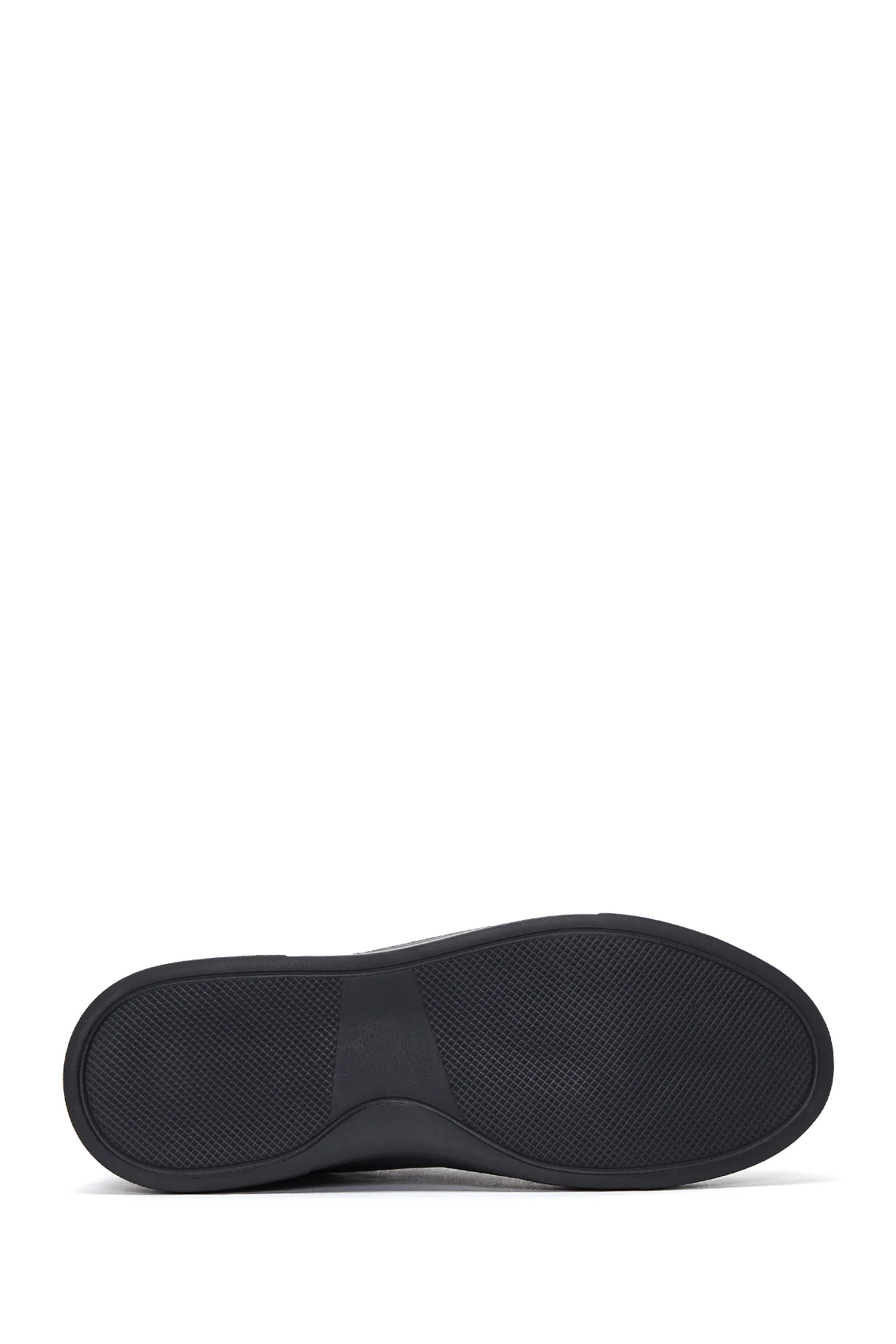 Erkek Lacivert Deri Kalın Tabanlı Sneaker - Image 4
