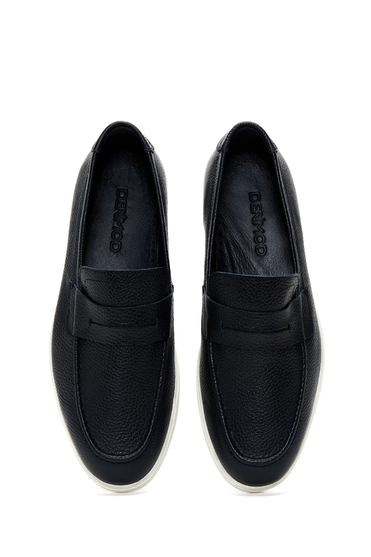 Erkek Lacivert Deri Loafer - Image 6
