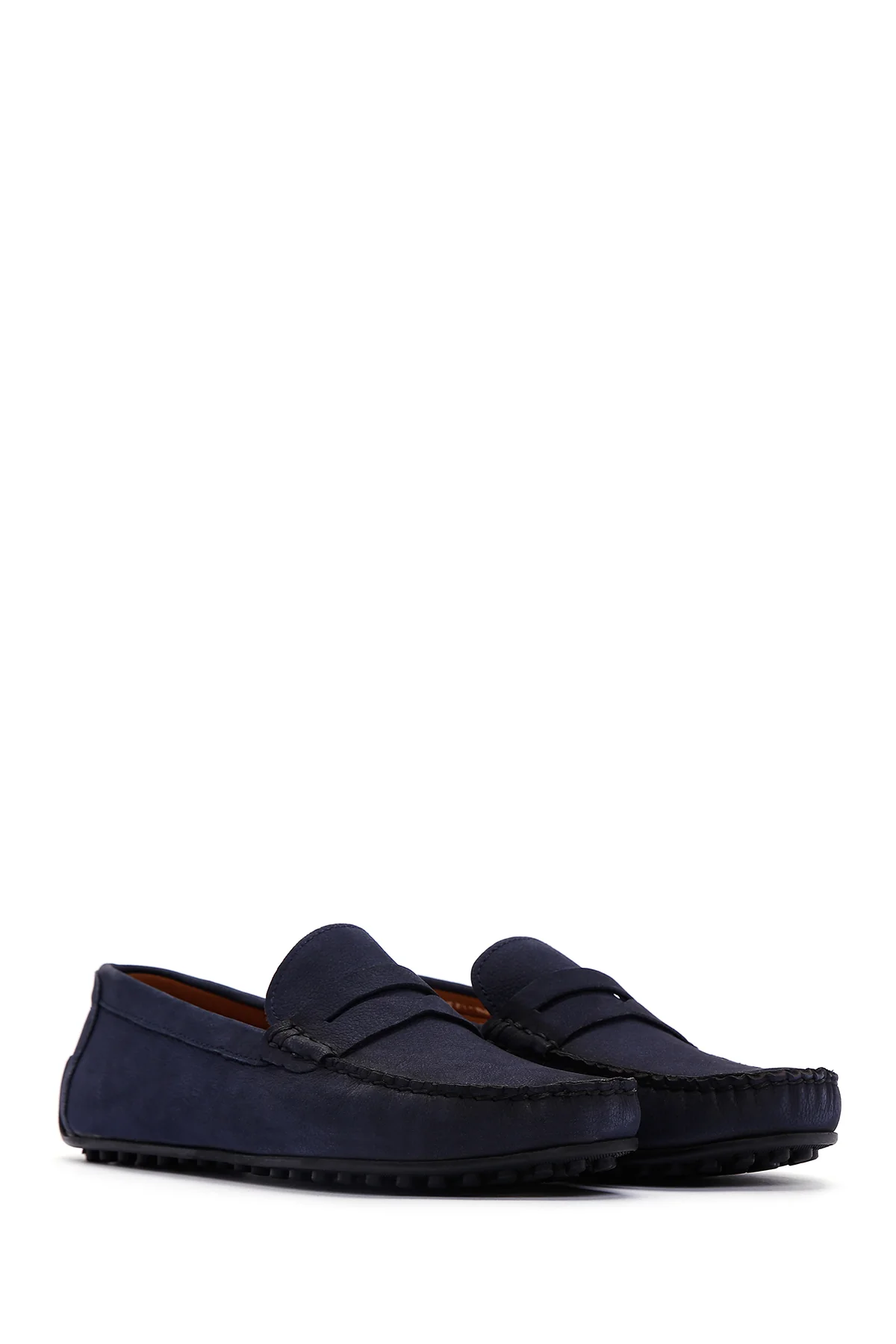 Erkek Lacivert Deri Loafer - Image 3
