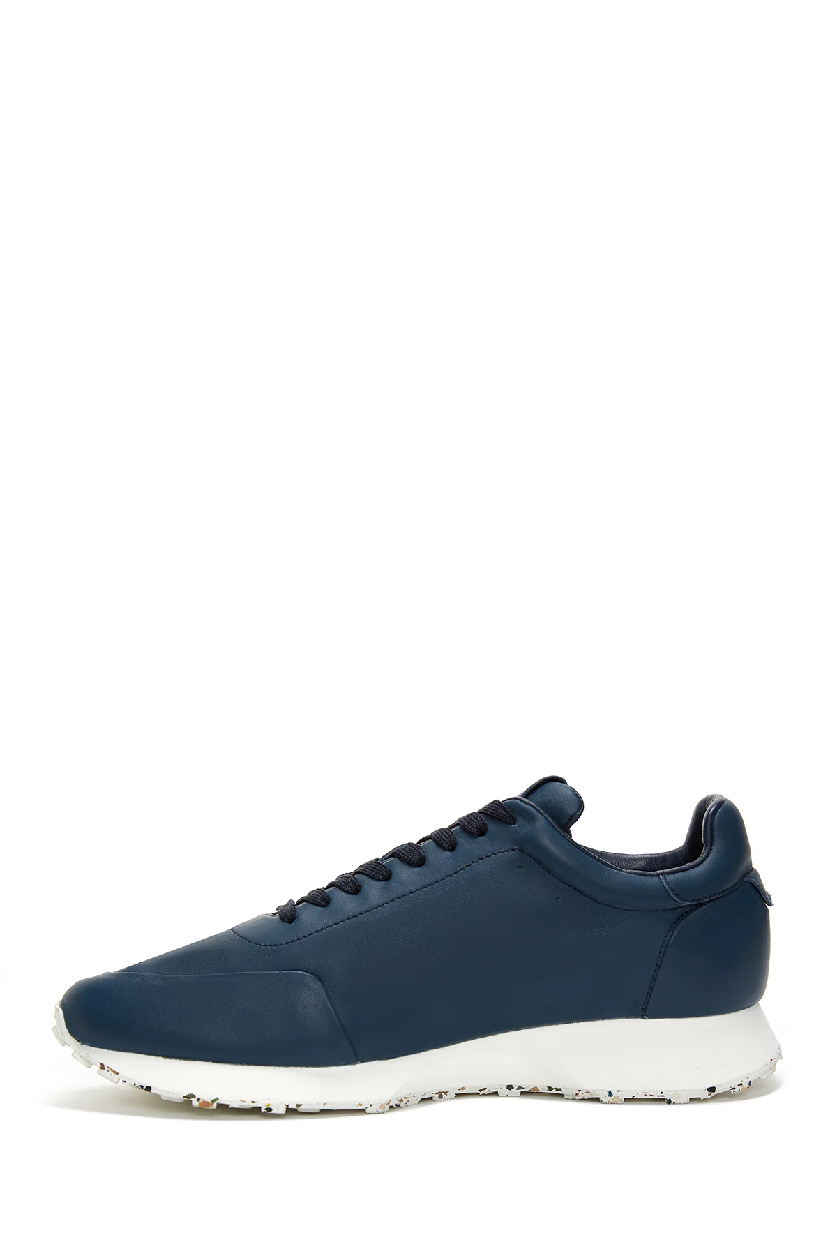 Erkek Lacivert Deri Sneaker - Image 2