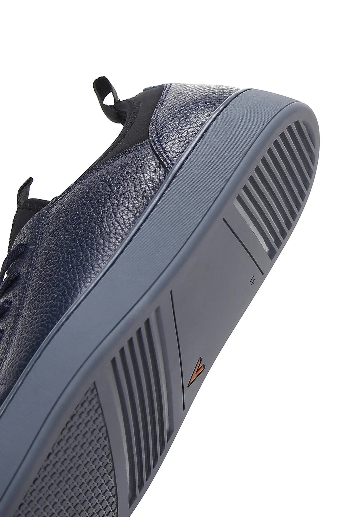 Erkek Lacivert Deri Sneaker - Image 7