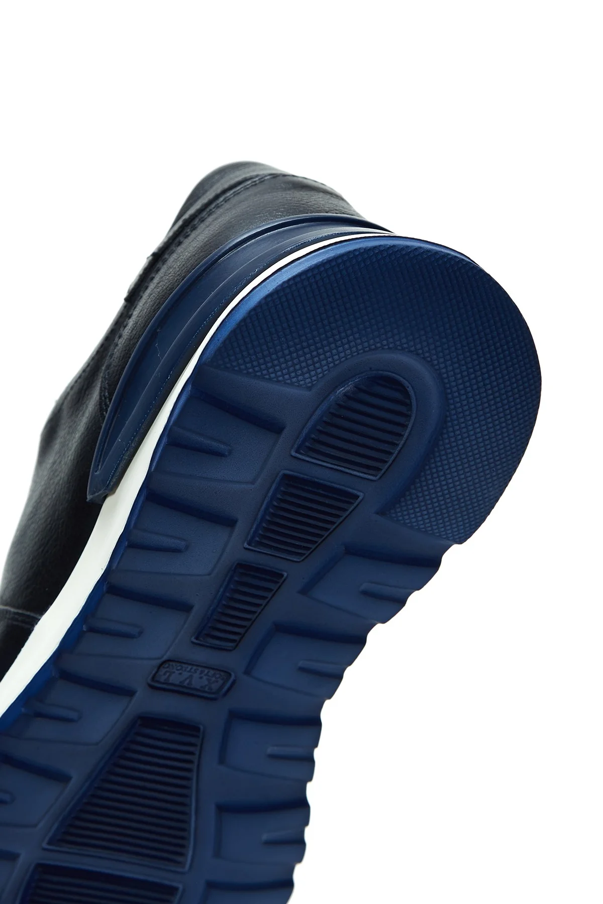 Erkek Lacivert Deri Sneaker - Image 8