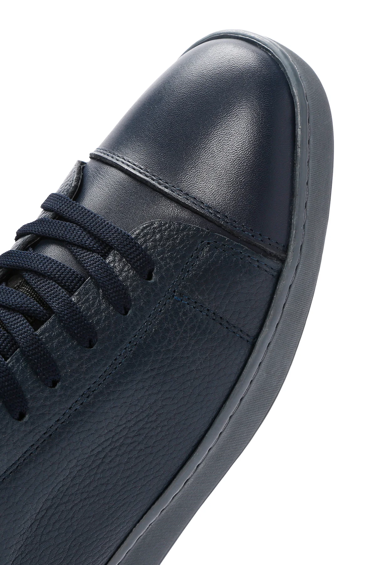 Erkek Lacivert Deri Sneaker - Image 10