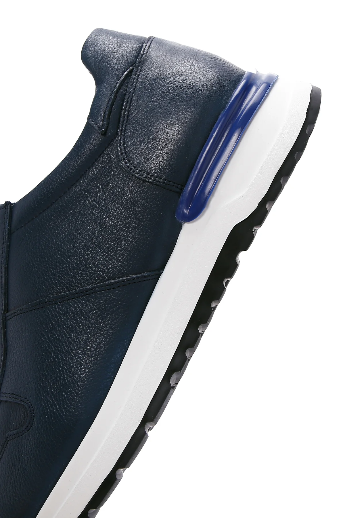 Erkek Lacivert Deri Sneaker - Image 7