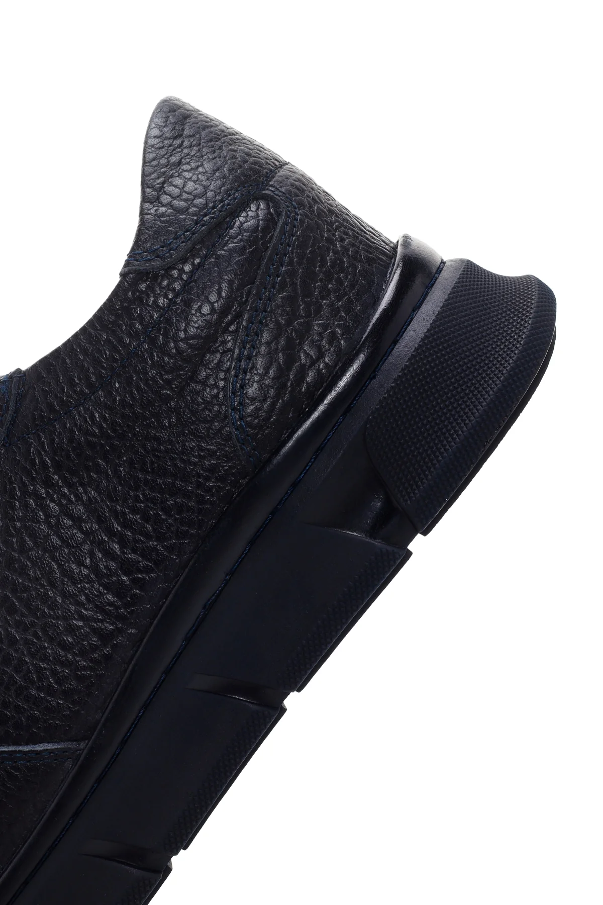 Erkek Lacivert Deri Sneaker - Image 7