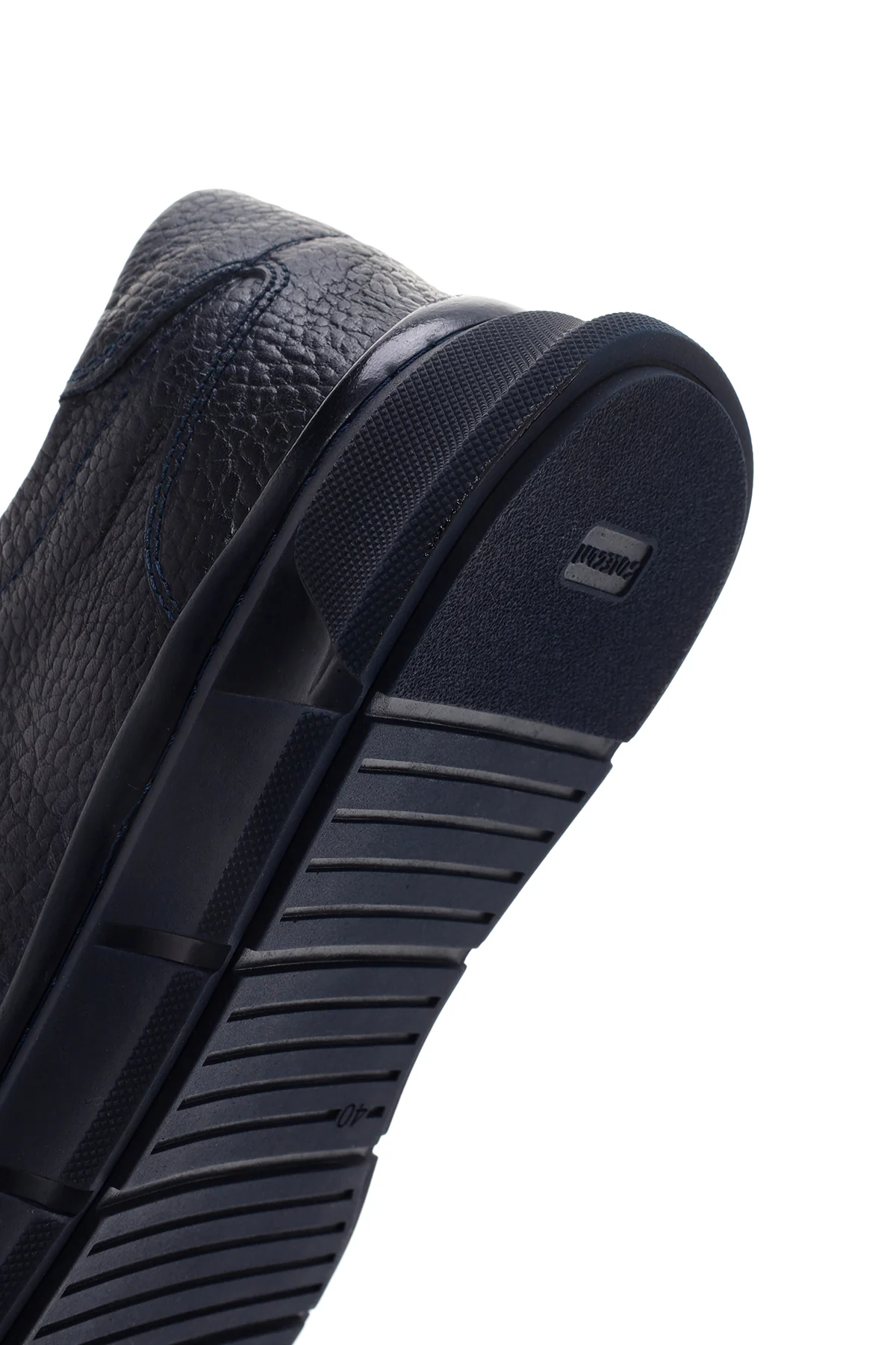 Erkek Lacivert Deri Sneaker - Image 8
