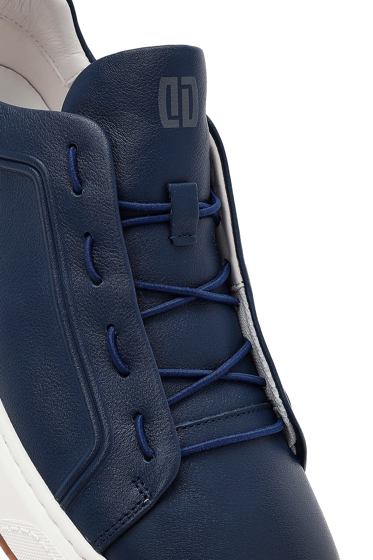 Erkek Lacivert Deri Sneaker - Image 10