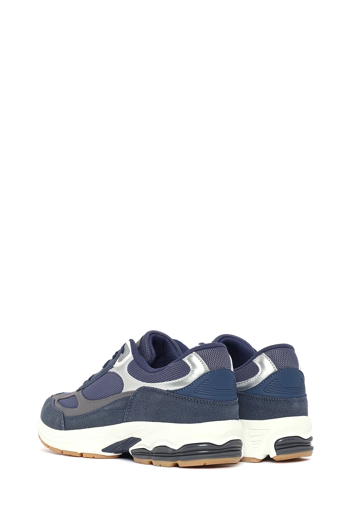 Erkek Lacivert Kalın Tabanlı Bağcıklı Sneaker - Image 6