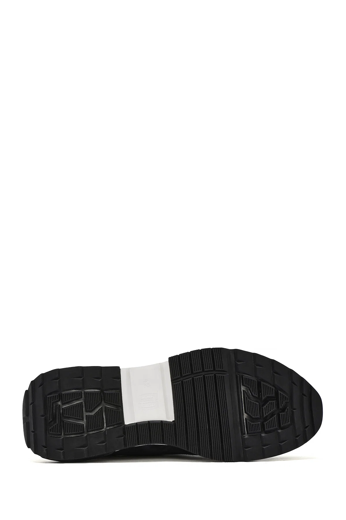 Erkek Lacivert Kalın Tabanlı Bağcıklı Süet Deri Sneaker - Image 4