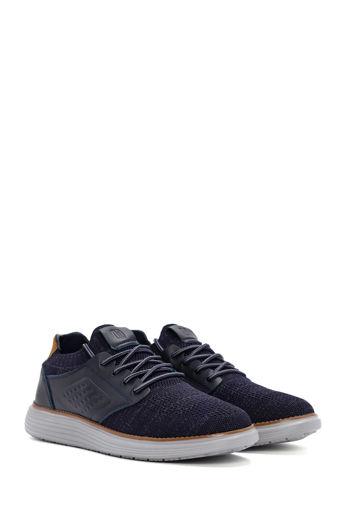 Erkek Lacivert Kumaş Sneaker - Image 3