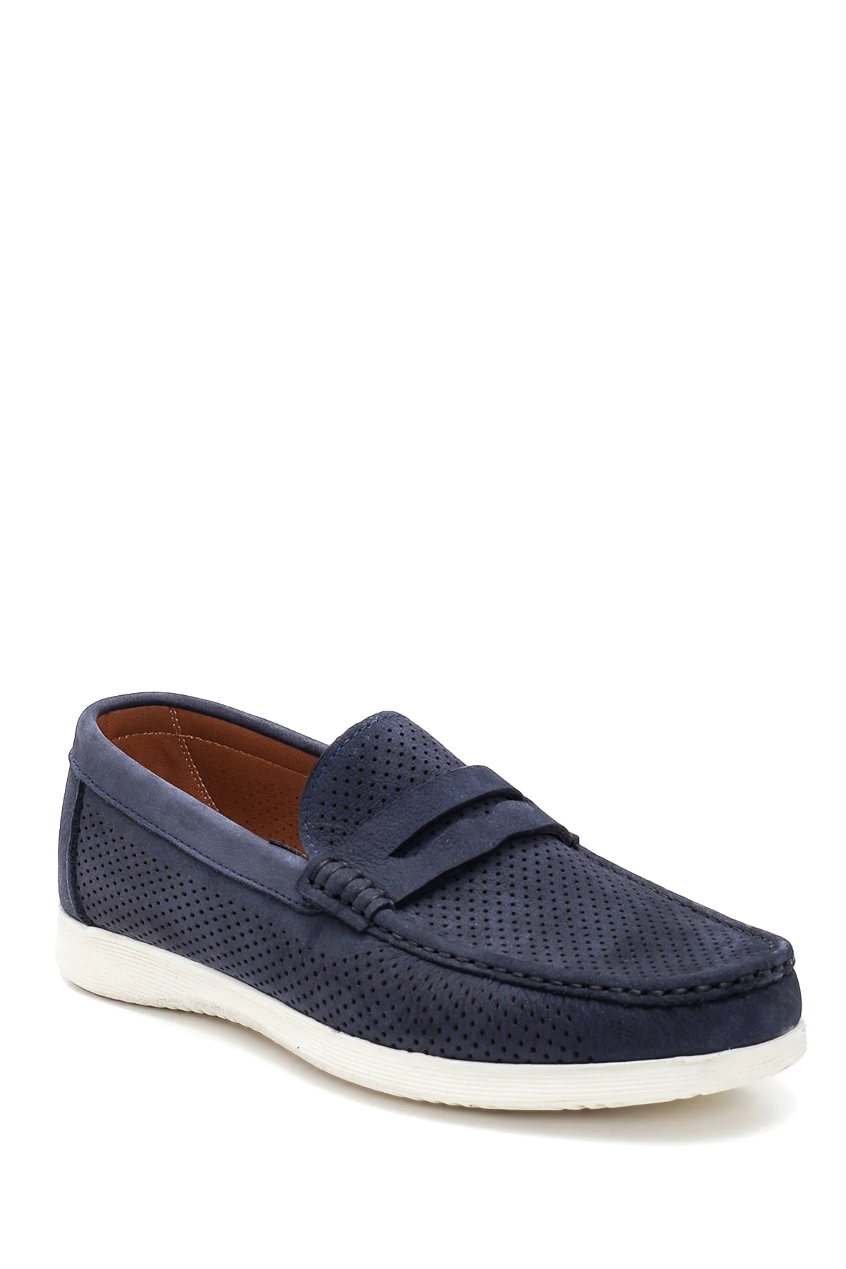 Erkek Lacivert Nubuk Deri Casual Loafer - Image 3