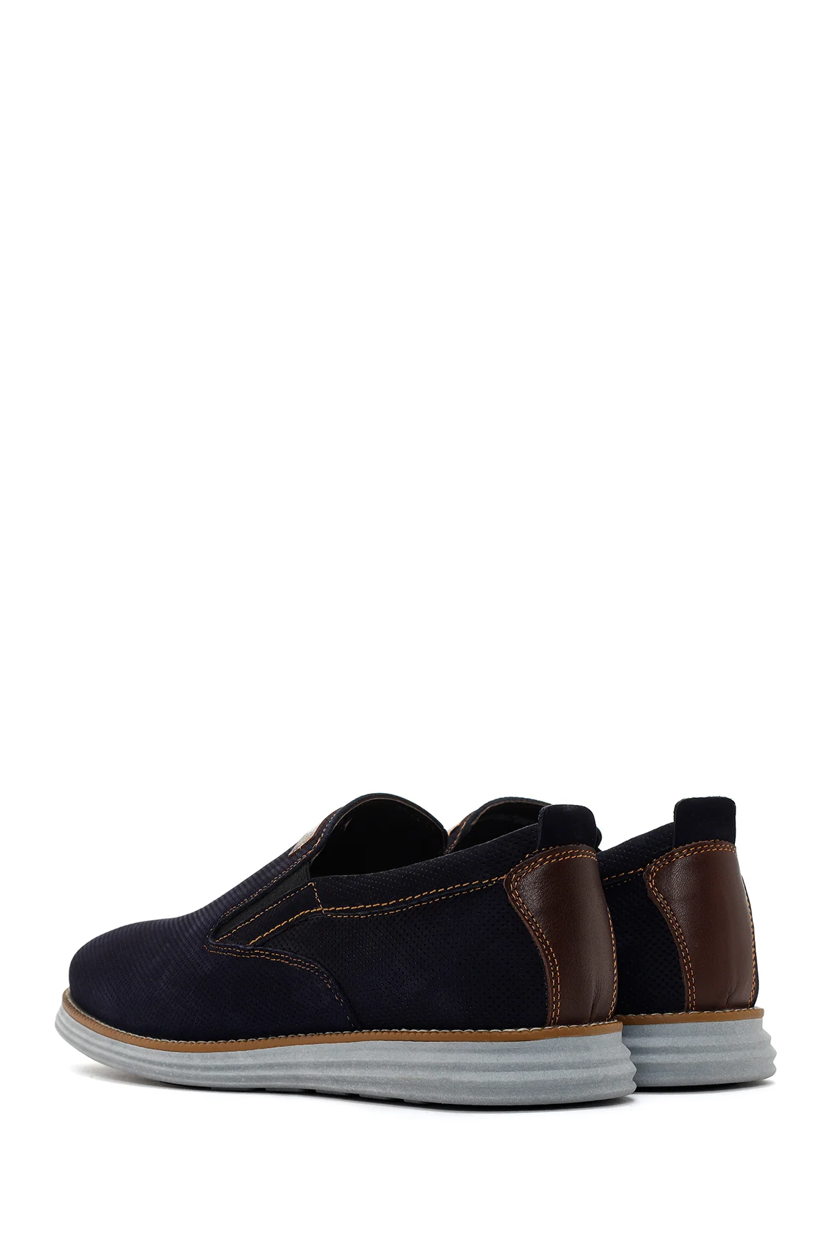 Erkek Lacivert Nubuk Deri Casual Loafer - Image 5