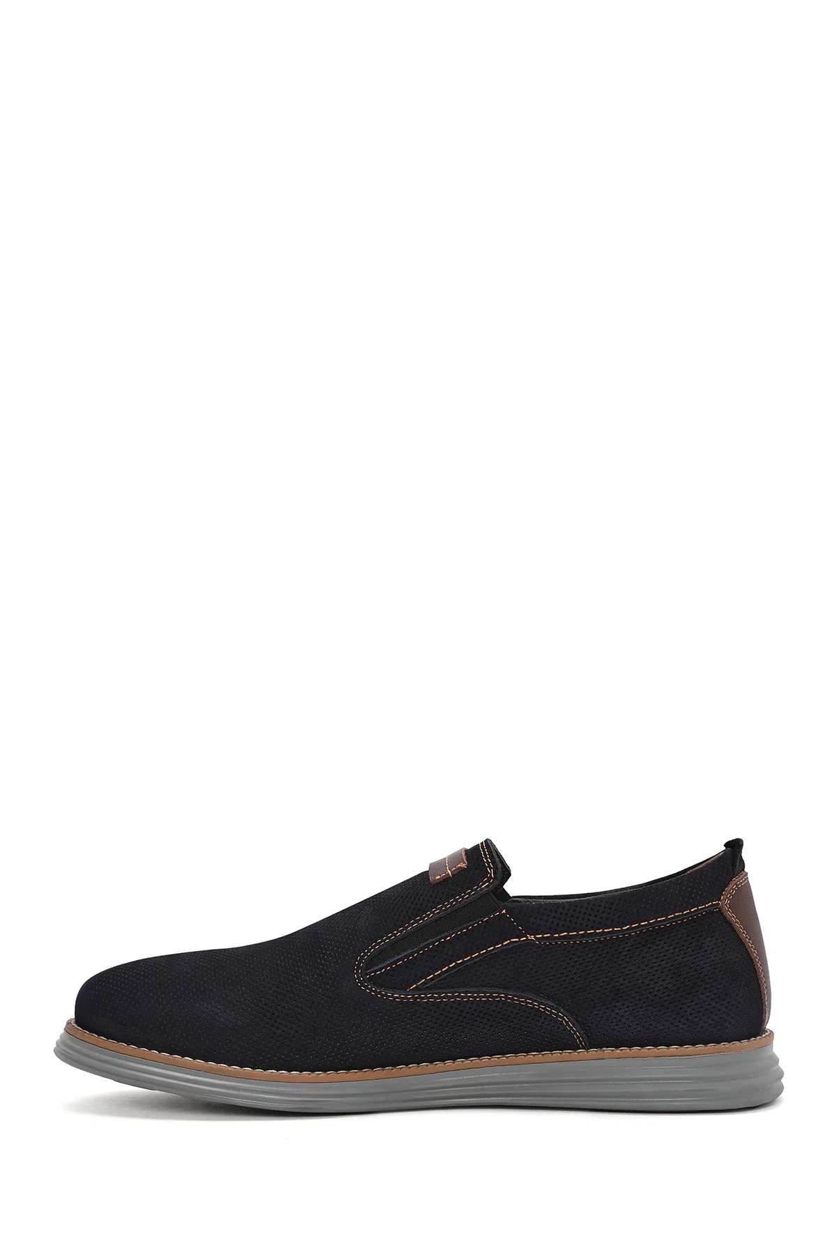 Erkek Lacivert Nubuk Deri Casual Loafer - Image 2