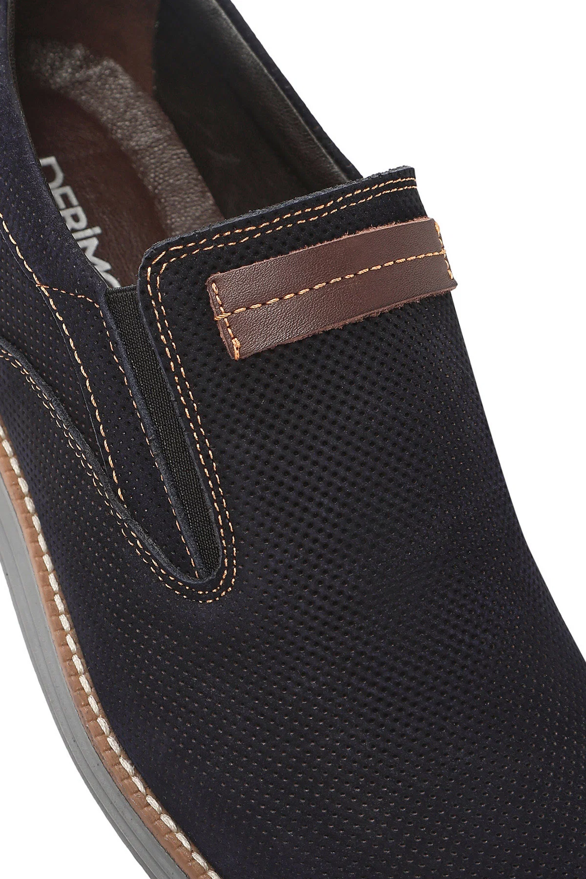 Erkek Lacivert Nubuk Deri Casual Loafer - Image 9