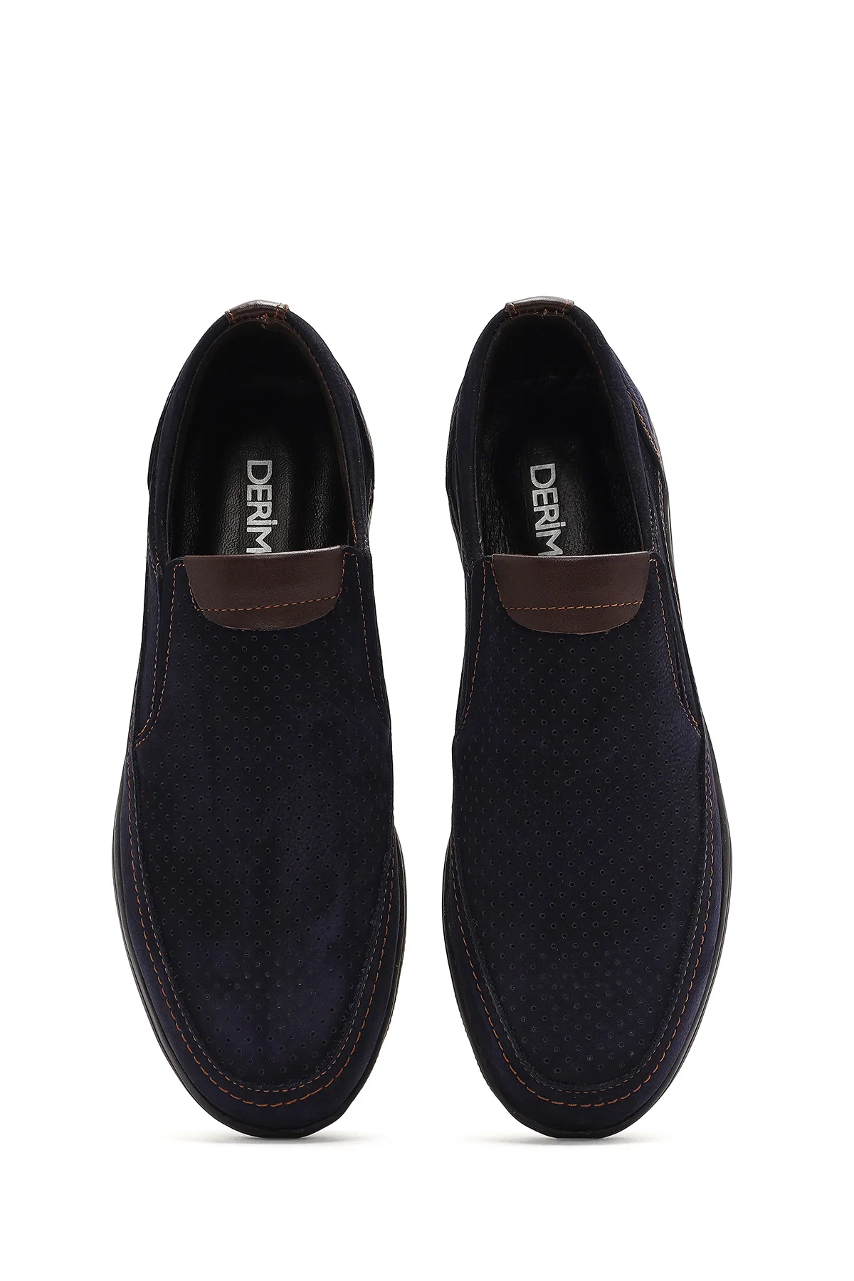 Erkek Lacivert Nubuk Deri Casual Loafer - Image 7
