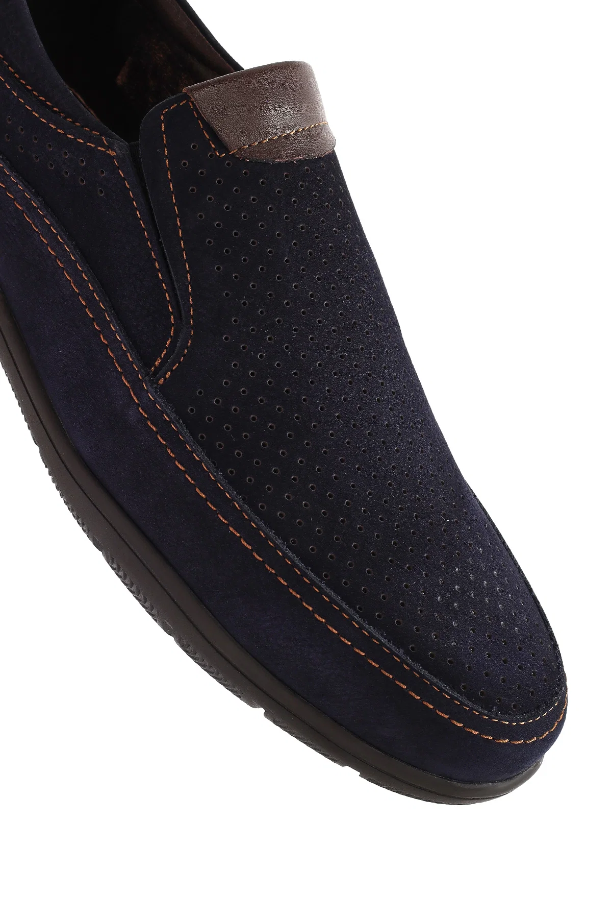 Erkek Lacivert Nubuk Deri Casual Loafer - Image 8