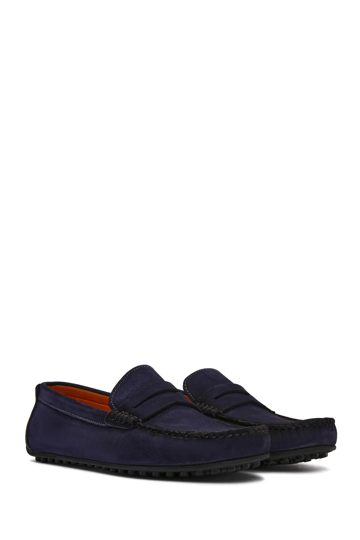 Erkek Lacivert Nubuk Deri Casual Loafer - Image 3