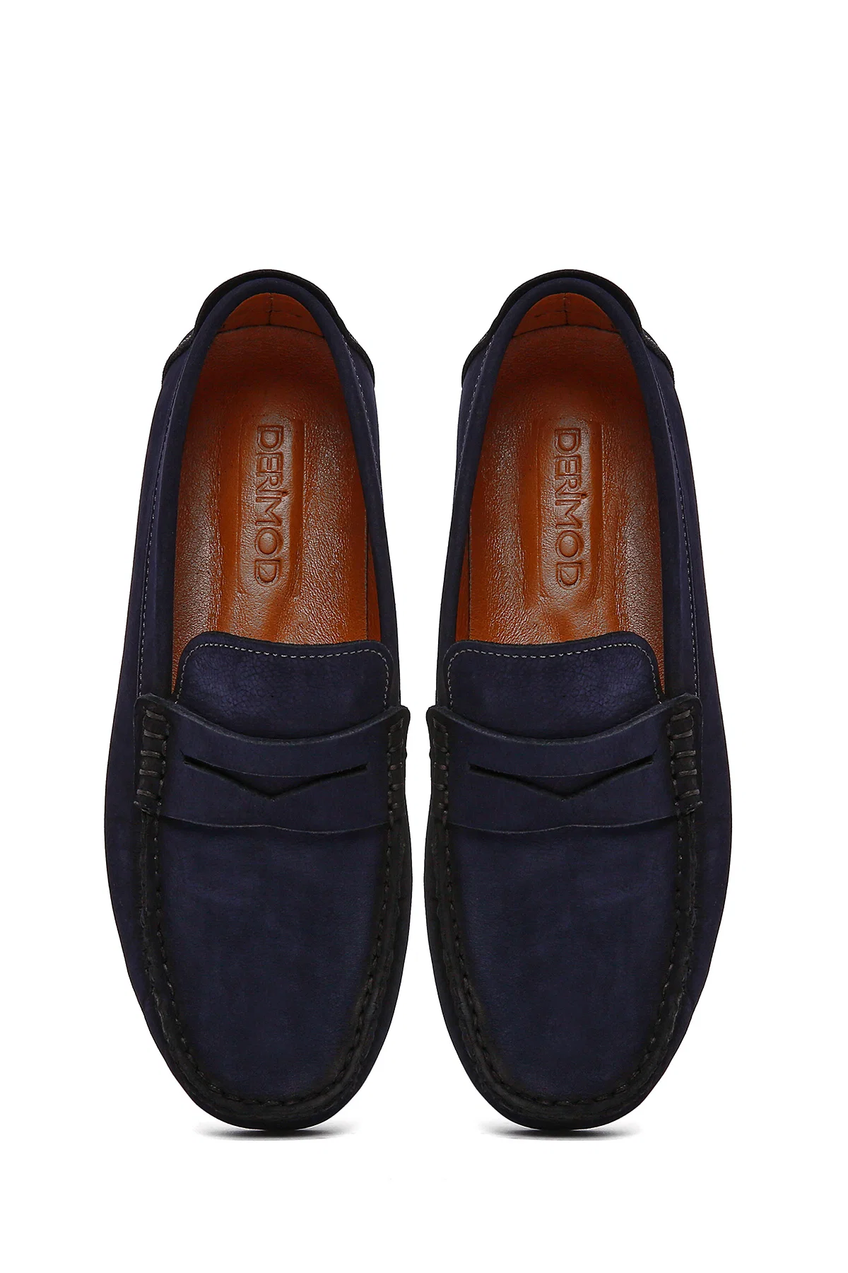 Erkek Lacivert Nubuk Deri Casual Loafer - Image 7