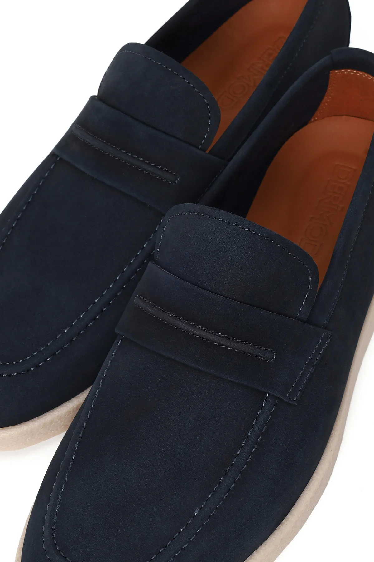 Erkek Lacivert Nubuk Deri Loafer - Image 10