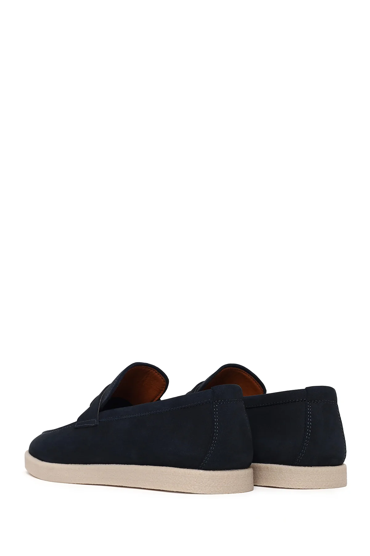 Erkek Lacivert Nubuk Deri Loafer - Image 6