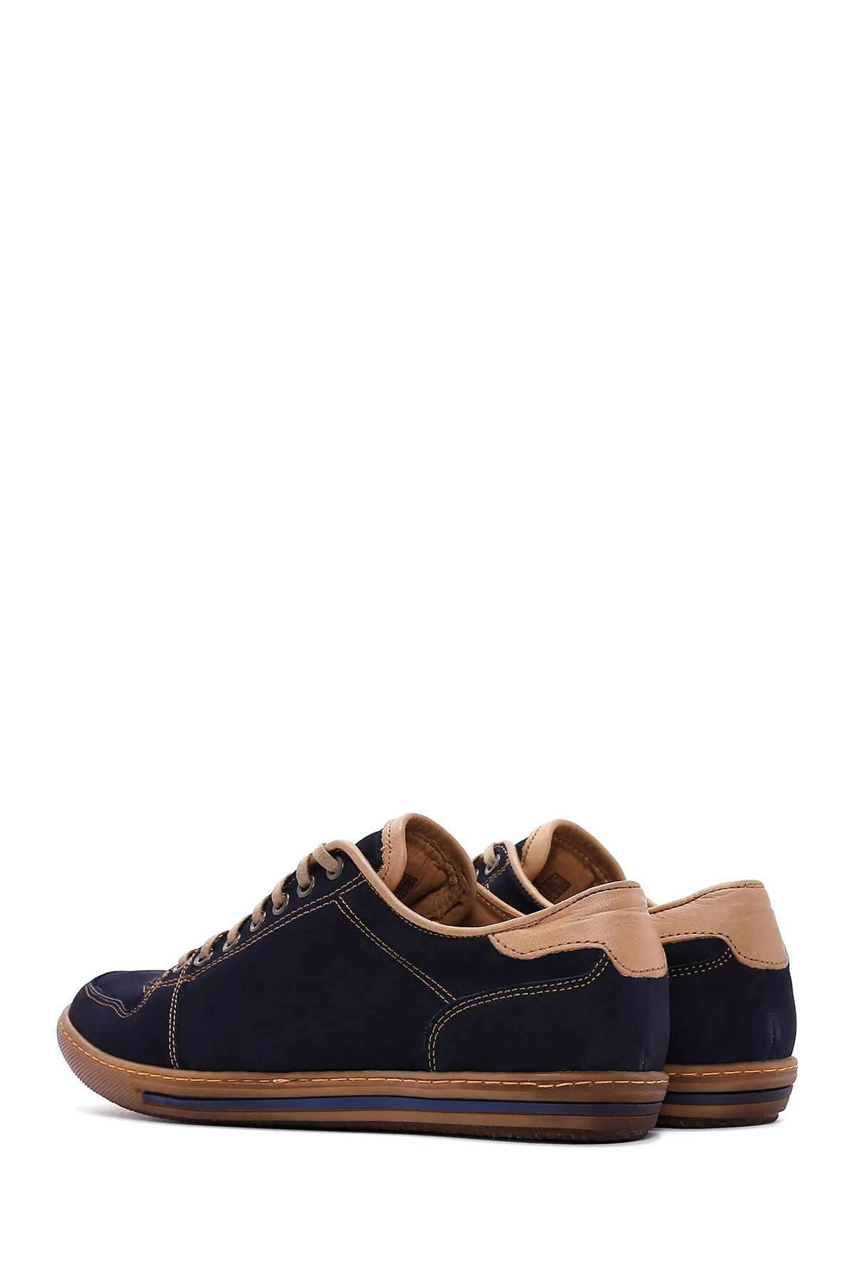 Erkek Lacivert Nubuk Deri Sneaker - Image 5