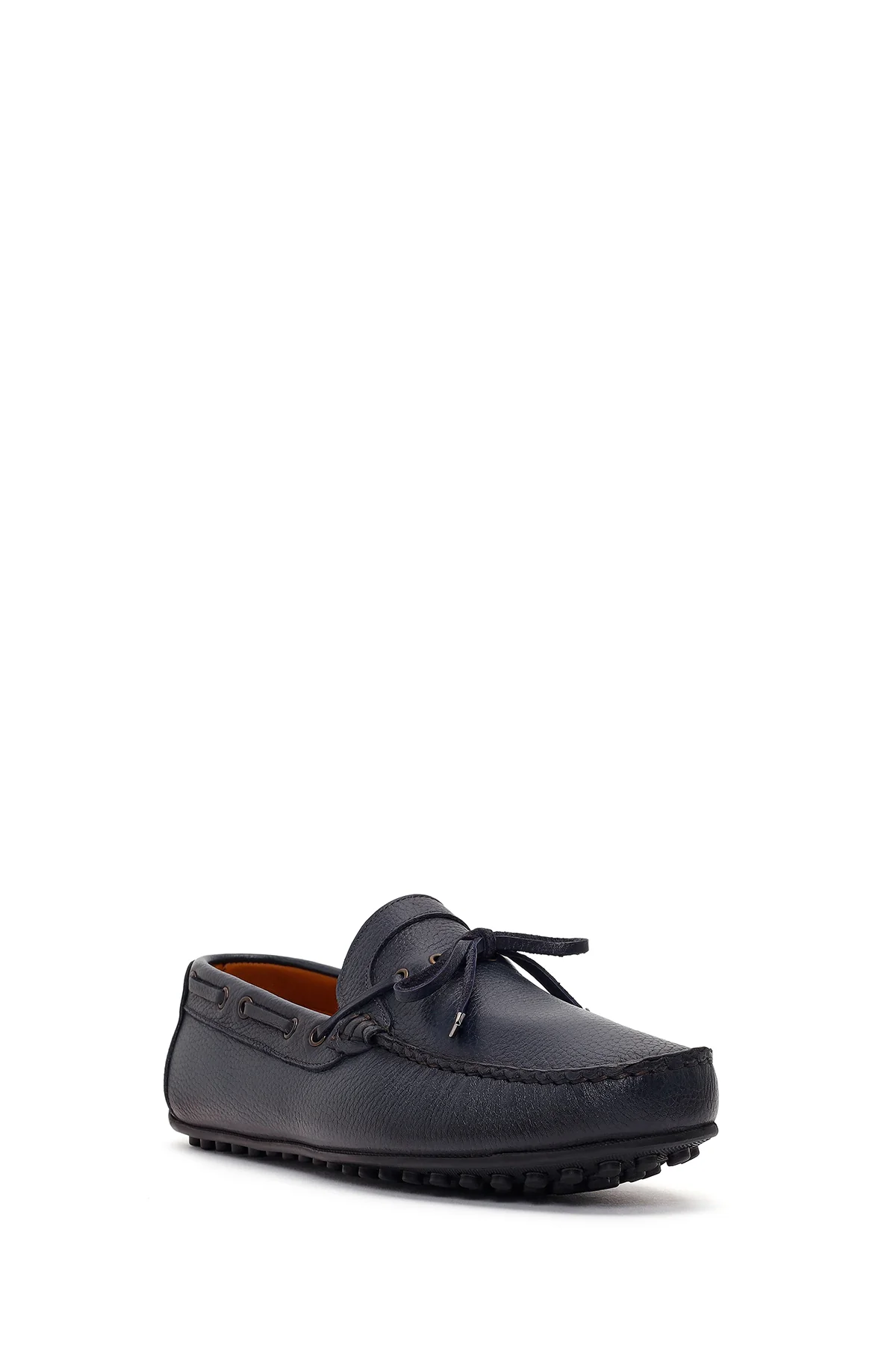 Erkek Lacivert Püsküllü Deri Loafer - Image 7