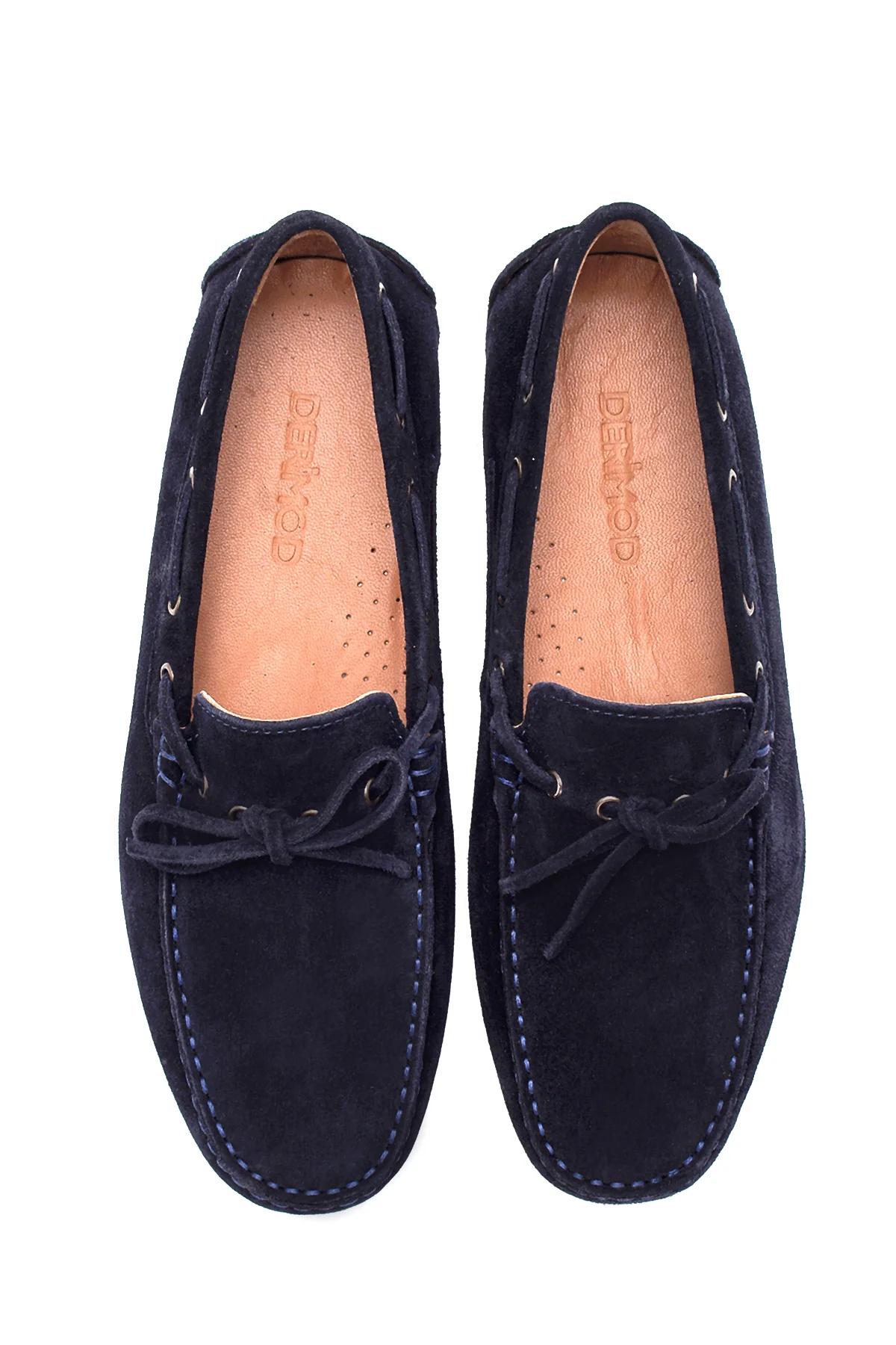Erkek Lacivert Süet Deri Casual Loafer - Image 6